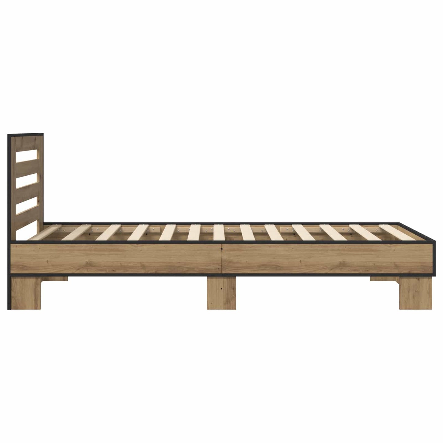 Bedframe met Hoofdeinde Artisanaal eiken 80 x 200 cm is nu te koop bij PeponiXL, paradijselijk wonen!