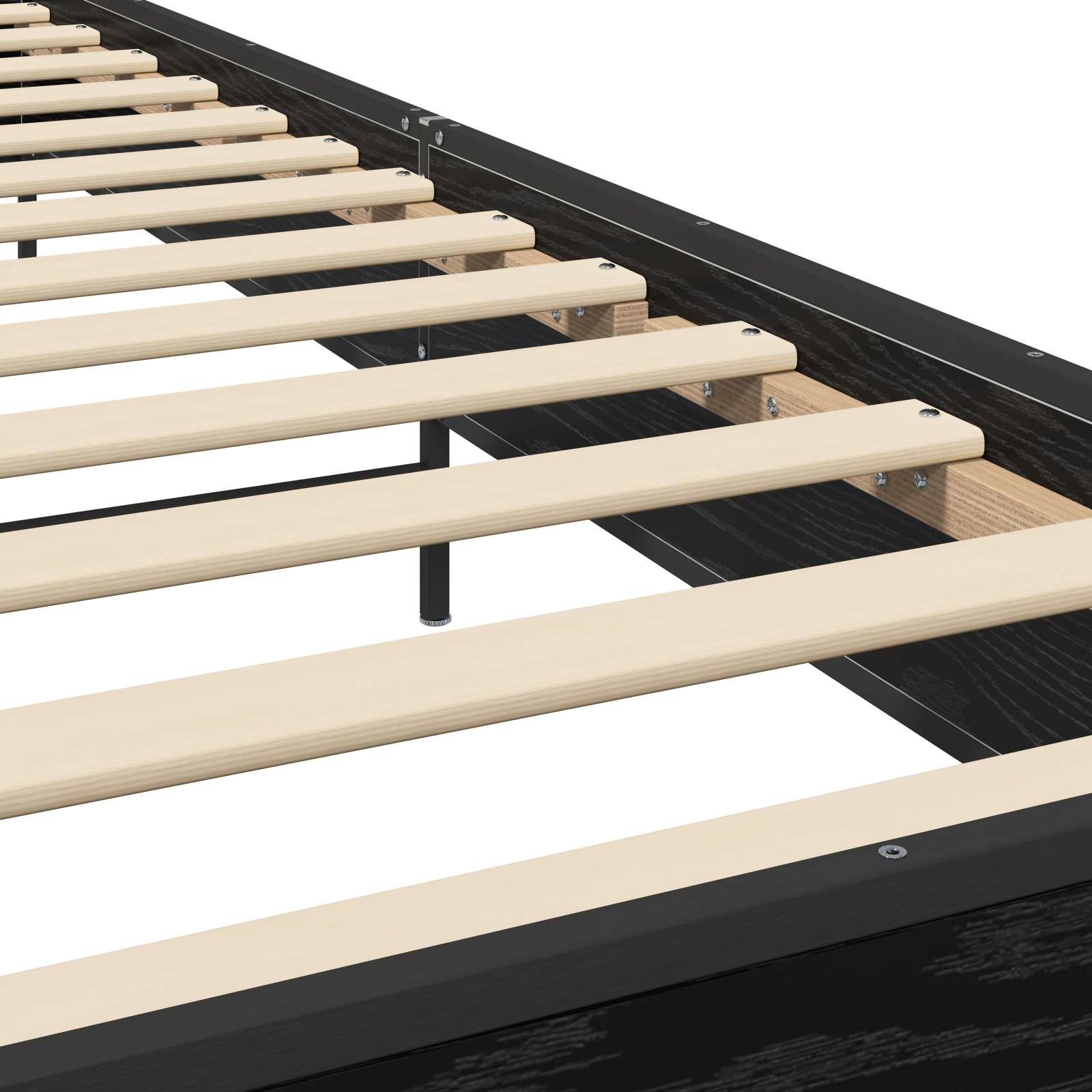 Bedframe met Hoofdeinde Zwart eiken 80 x 200 cm Bewerkt hout is nu te koop bij PeponiXL, paradijselijk wonen!