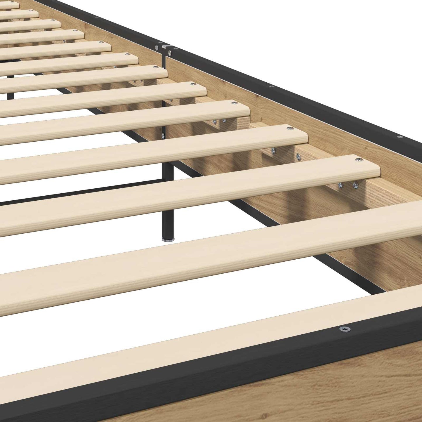 Bedframe met Hoofdeinde Artisanaal eiken 80 x 200 cm is nu te koop bij PeponiXL, paradijselijk wonen!