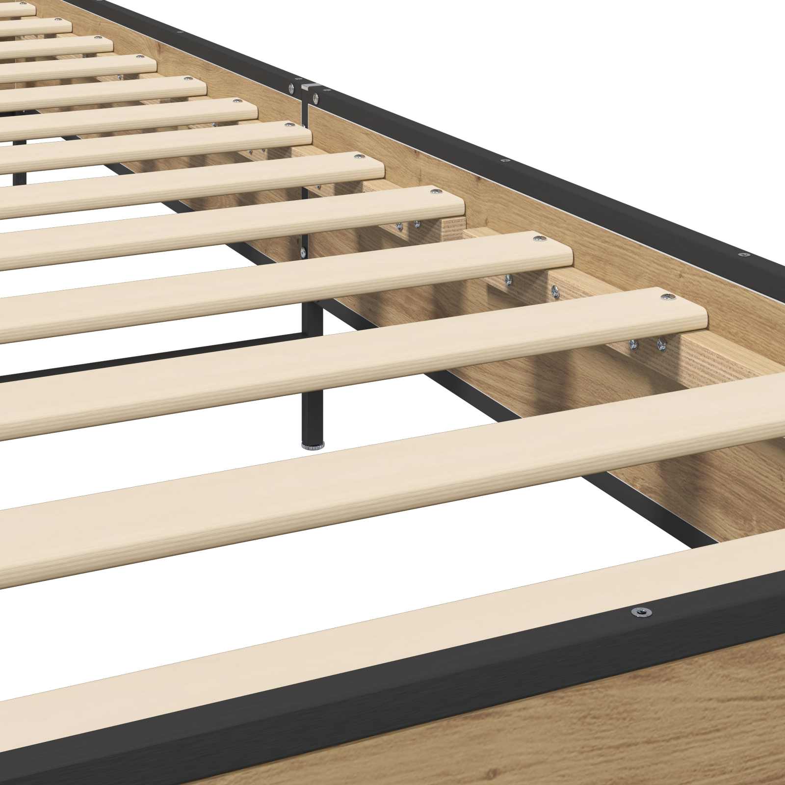 Bedframe met Hoofdeinde Artisanaal eiken 80 x 200 cm is nu te koop bij PeponiXL, paradijselijk wonen!