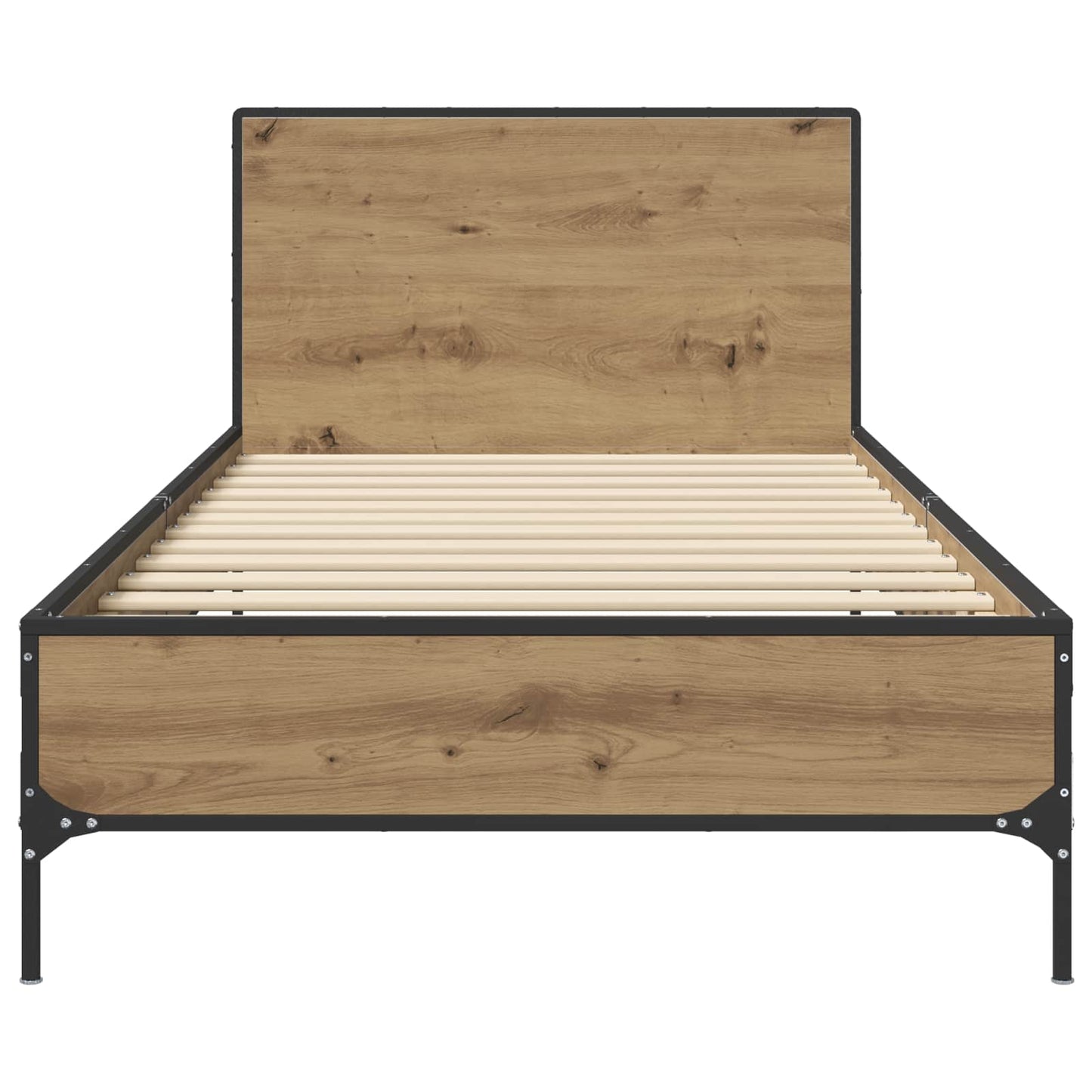 Bedframe met Hoofdeinde Artisanaal eiken 80 x 200 cm is nu te koop bij PeponiXL, paradijselijk wonen!