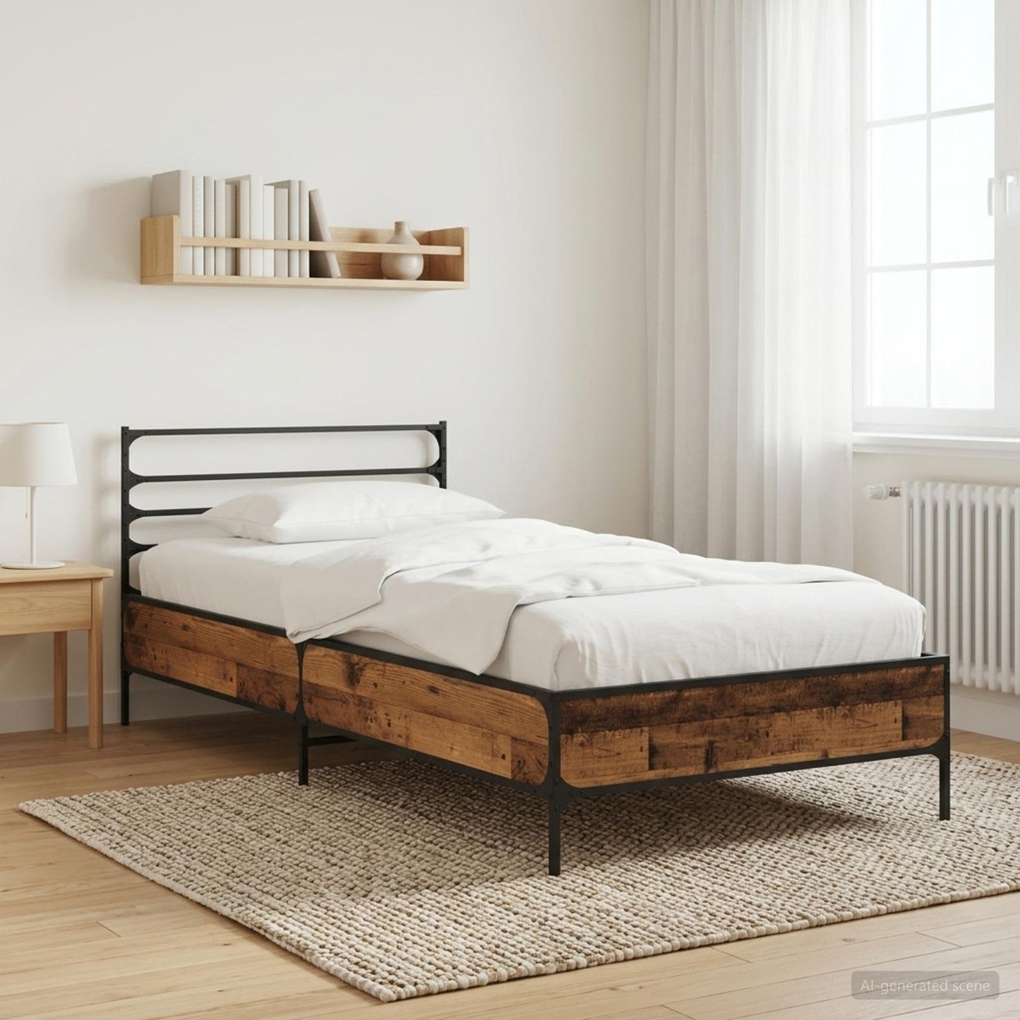 Bedframe Oud hout 80 x 200 cm Bewerkt hout is nu te koop bij PeponiXL, paradijselijk wonen!