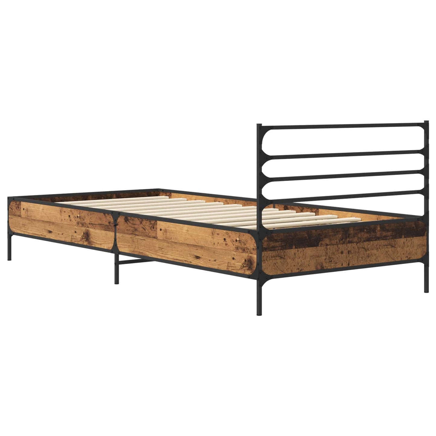 Bedframe Oud hout 80 x 200 cm Bewerkt hout is nu te koop bij PeponiXL, paradijselijk wonen!