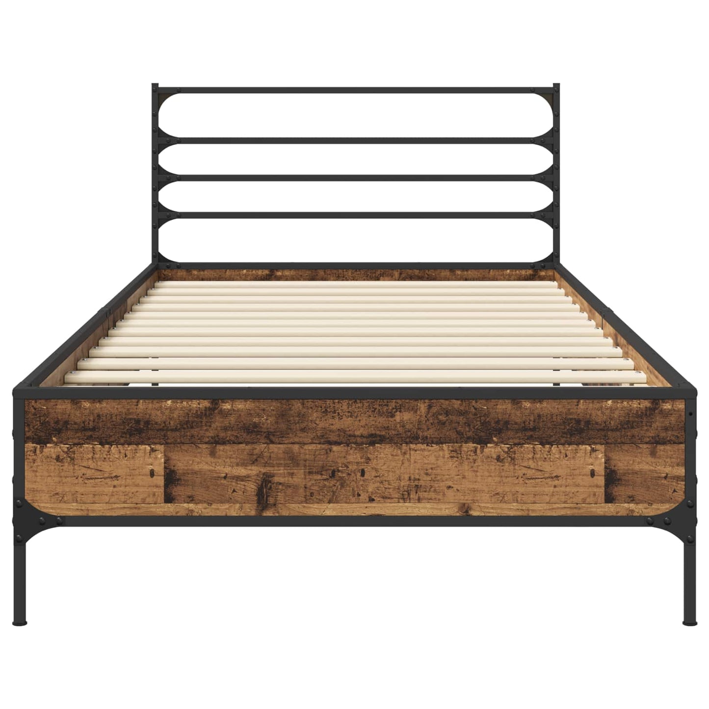 Bedframe Oud hout 80 x 200 cm Bewerkt hout is nu te koop bij PeponiXL, paradijselijk wonen!