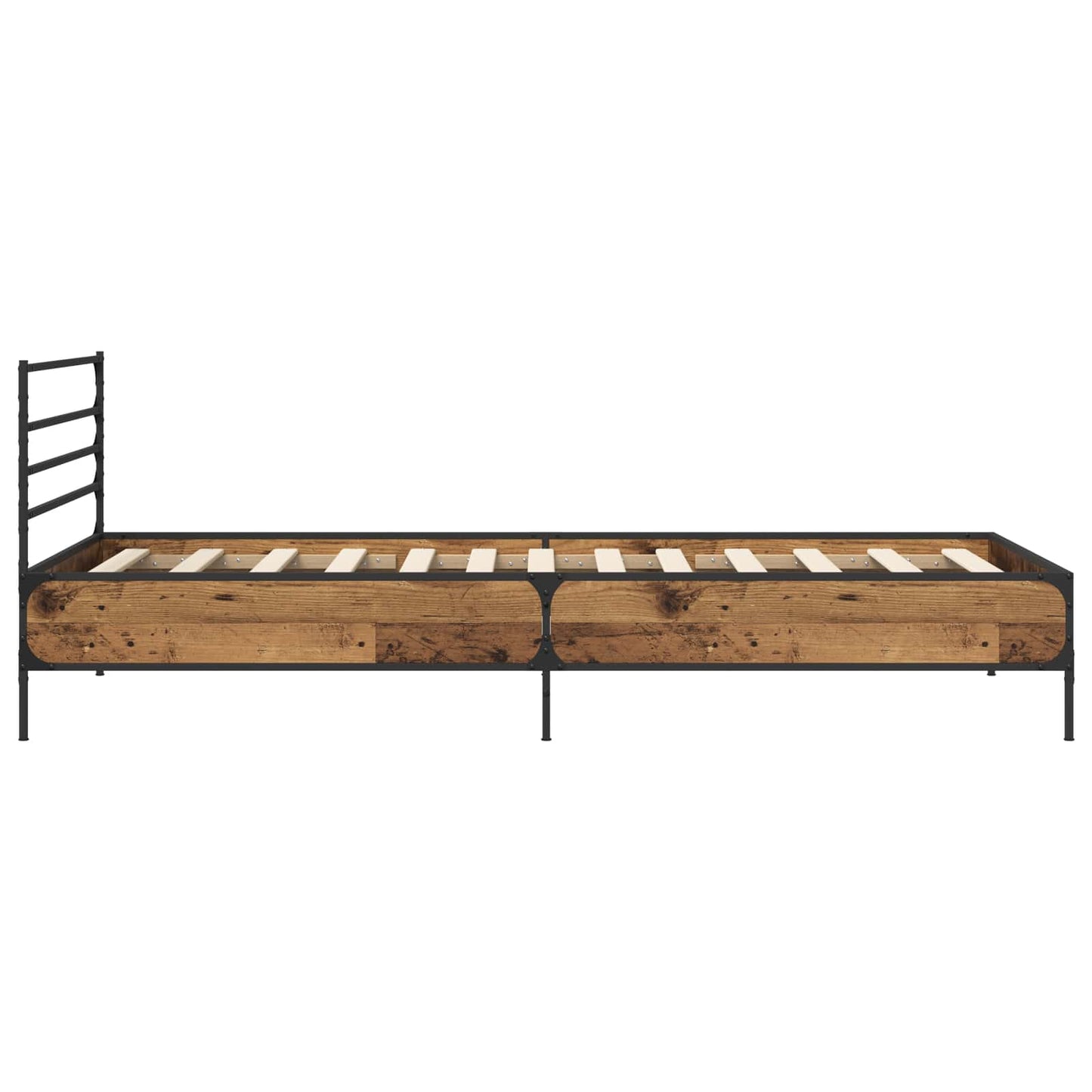 Bedframe Oud hout 80 x 200 cm Bewerkt hout is nu te koop bij PeponiXL, paradijselijk wonen!