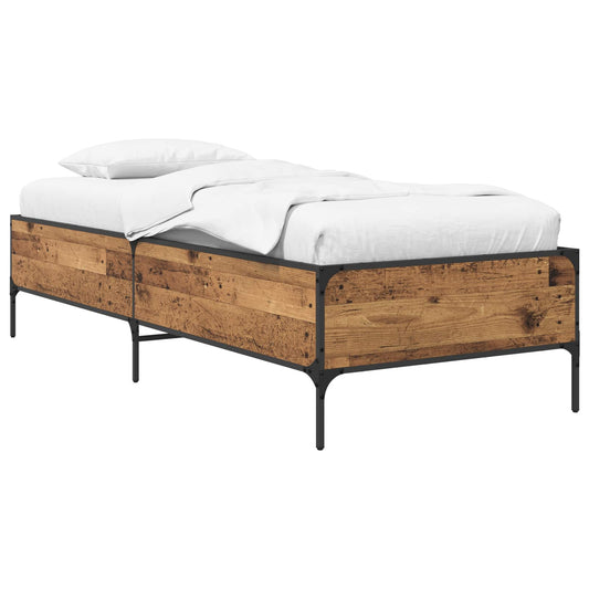 Bedframe Oud hout 80 x 200 cm Bewerkt hout is nu te koop bij PeponiXL, paradijselijk wonen!