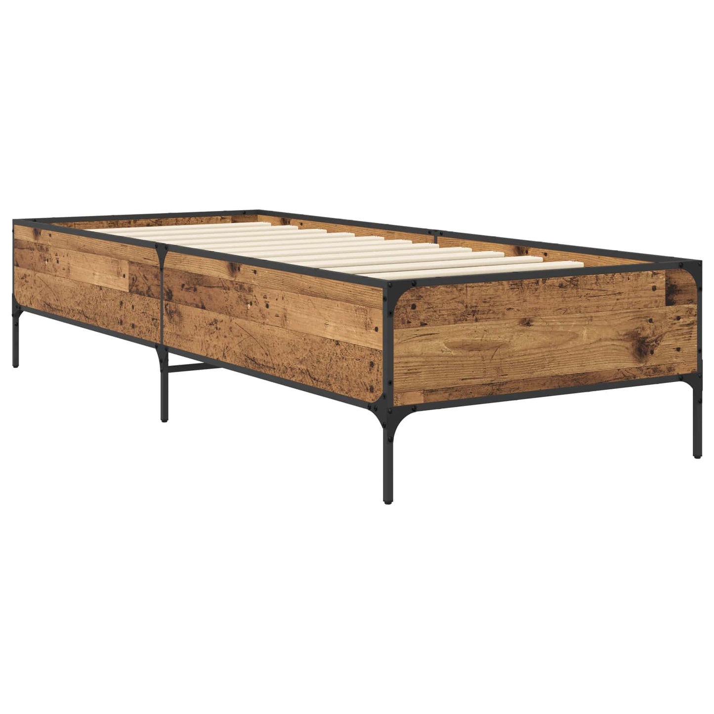 Bedframe Oud hout 80 x 200 cm Bewerkt hout
