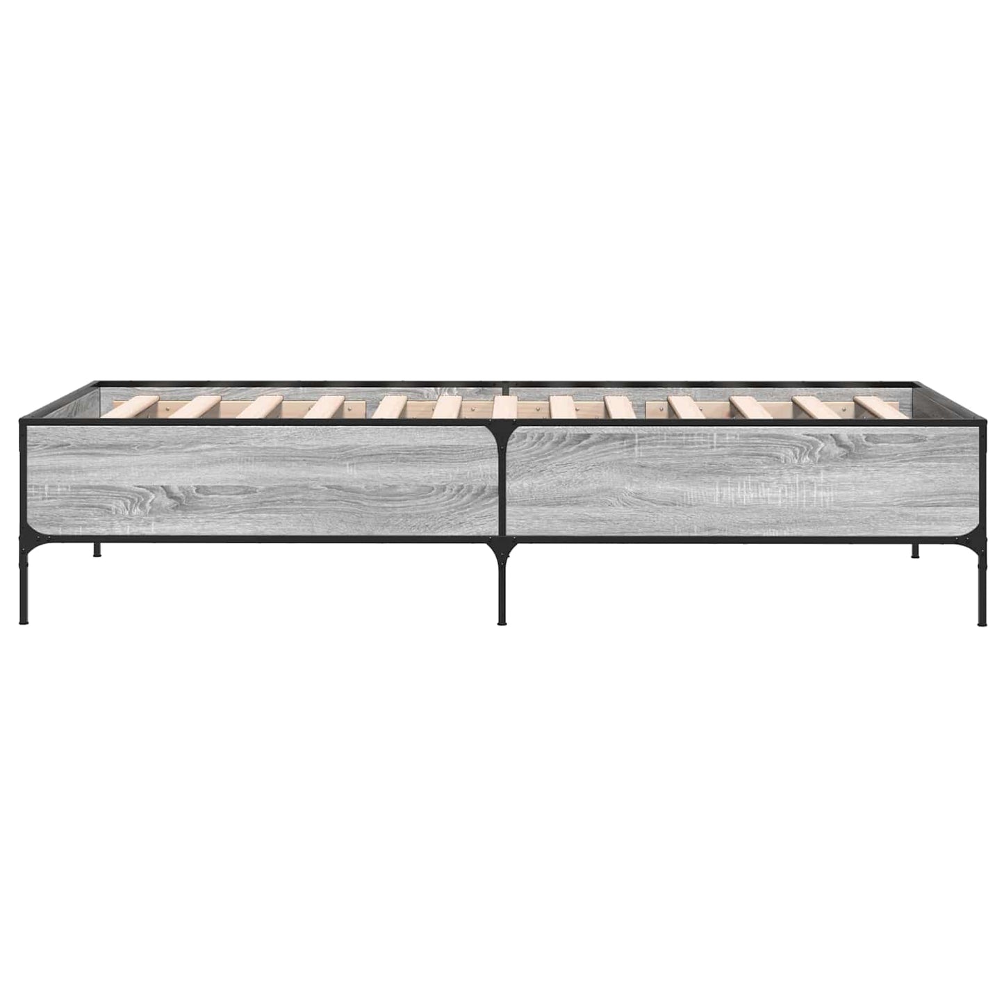 Bedframe Grijs Sonoma 80 x 200 cm Bewerkt hout