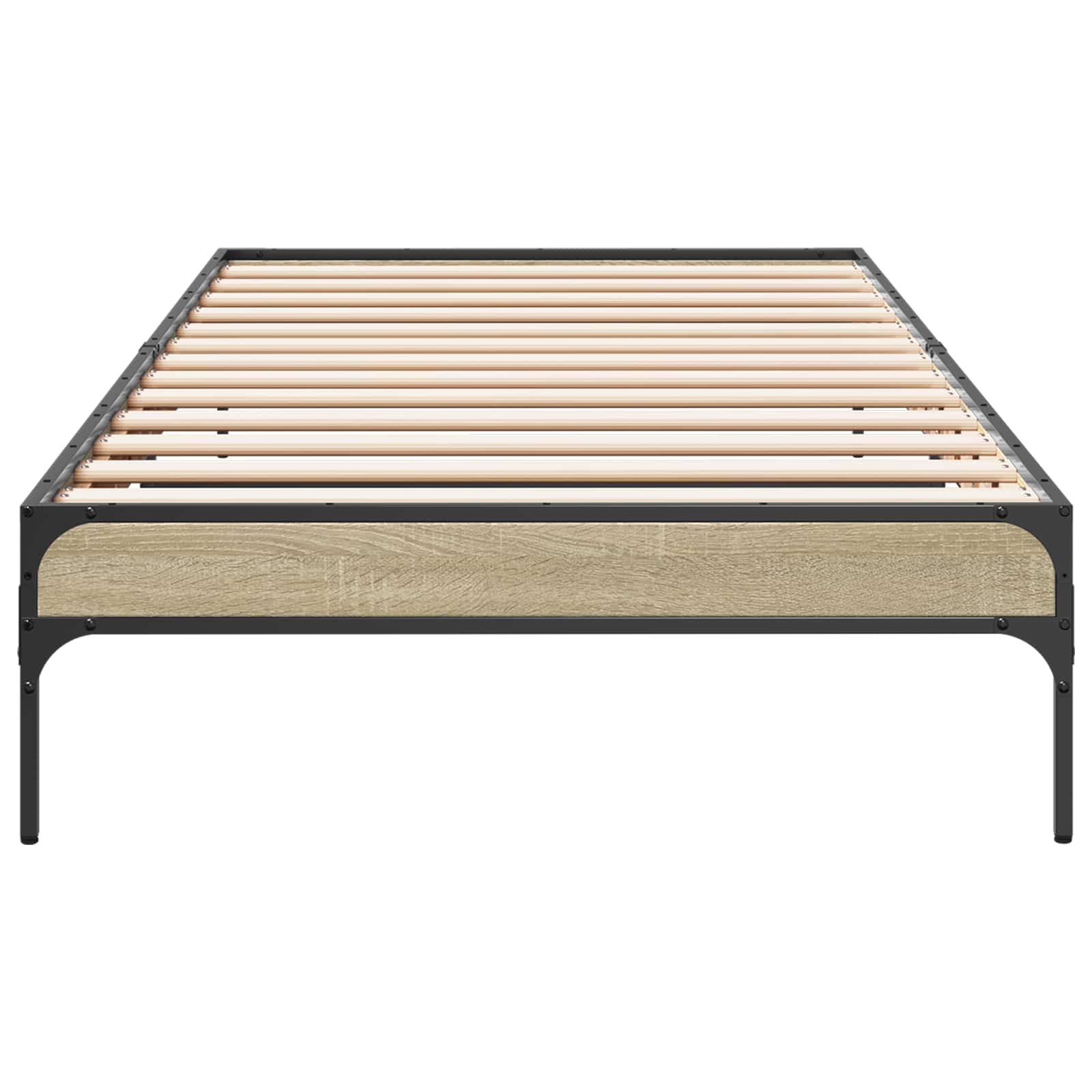 Bedframe Sonoma Eiken 80 x 200 cm Bewerkt hout is nu te koop bij PeponiXL, paradijselijk wonen!