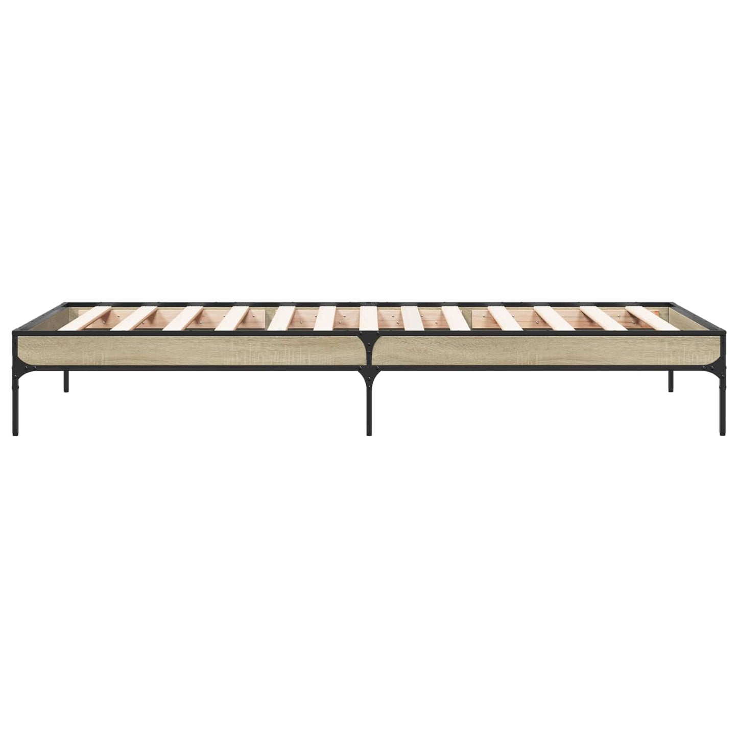 Bedframe Sonoma Eiken 80 x 200 cm Bewerkt hout is nu te koop bij PeponiXL, paradijselijk wonen!