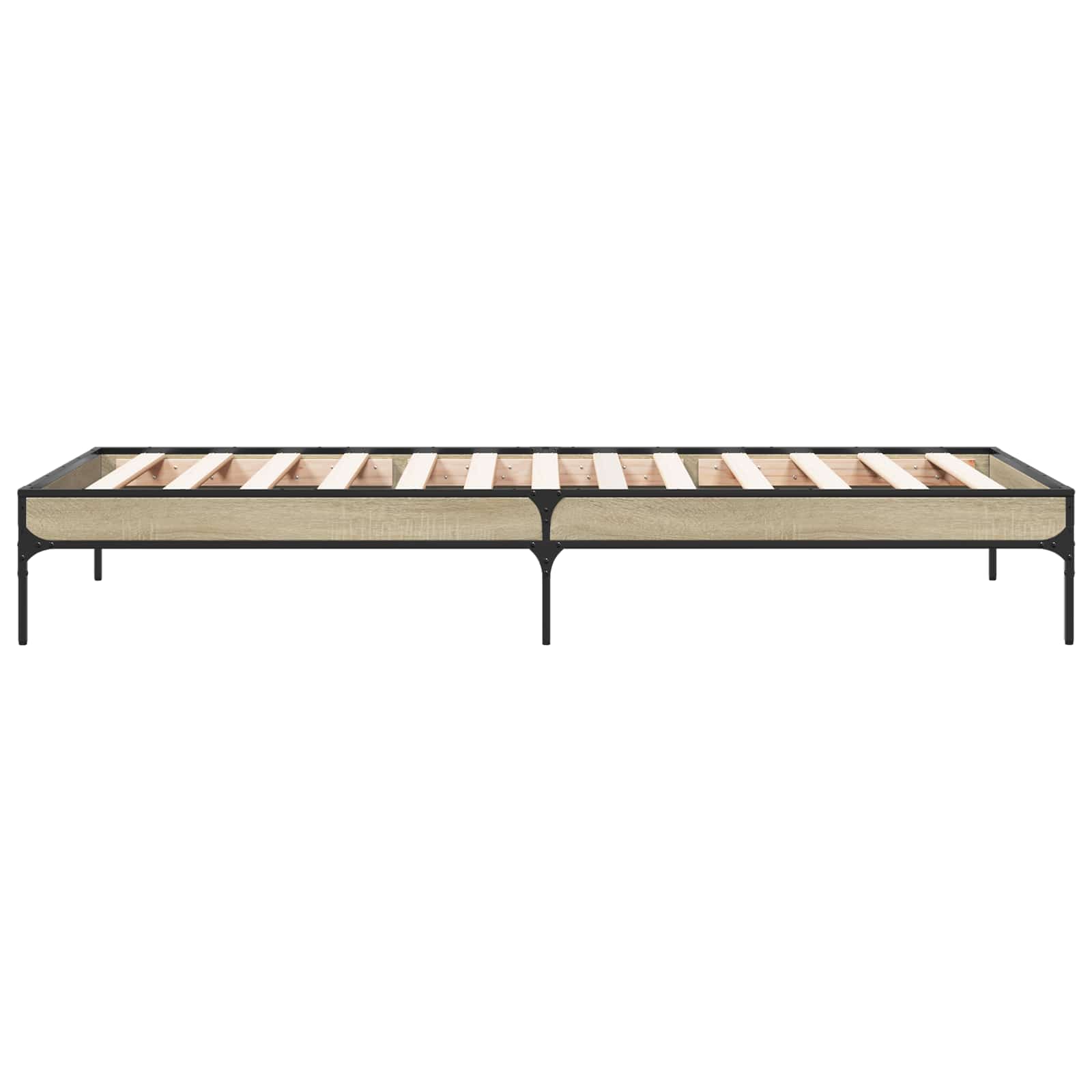 Bedframe Sonoma Eiken 80 x 200 cm Bewerkt hout is nu te koop bij PeponiXL, paradijselijk wonen!