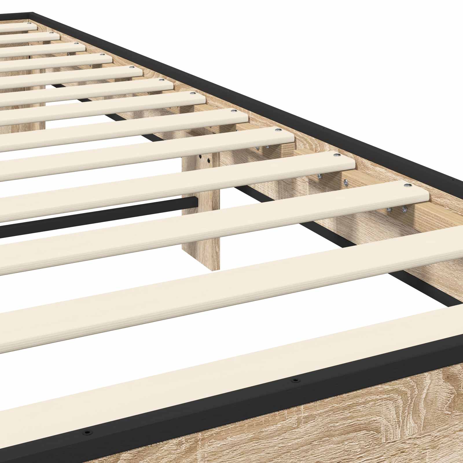 Bedframe Sonoma Eiken 80 x 200 cm Bewerkt hout is nu te koop bij PeponiXL, paradijselijk wonen!