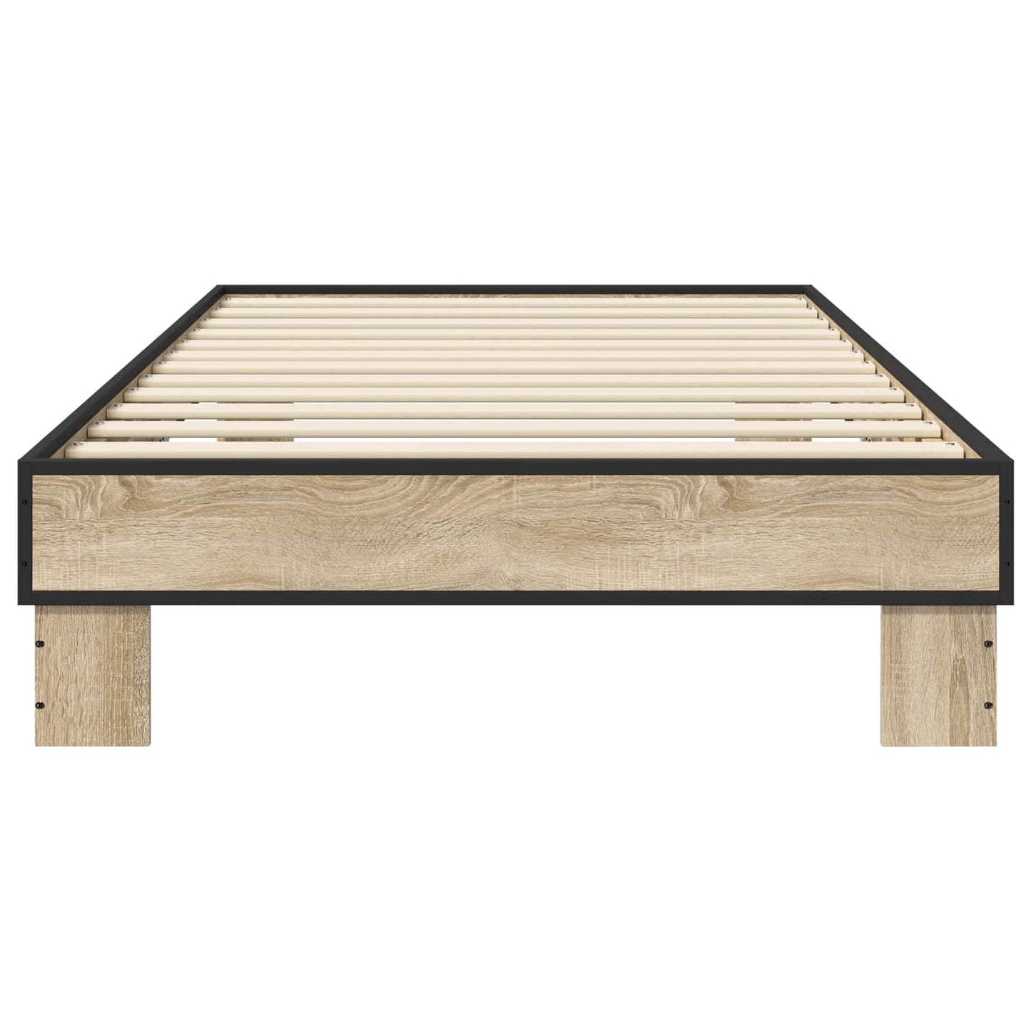 Bedframe Sonoma Eiken 80 x 200 cm Bewerkt hout is nu te koop bij PeponiXL, paradijselijk wonen!