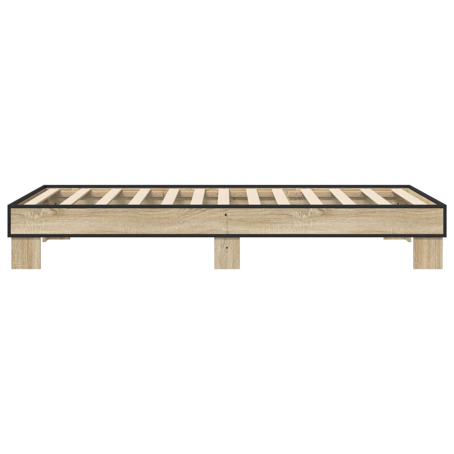 Bedframe Sonoma Eiken 80 x 200 cm Bewerkt hout is nu te koop bij PeponiXL, paradijselijk wonen!