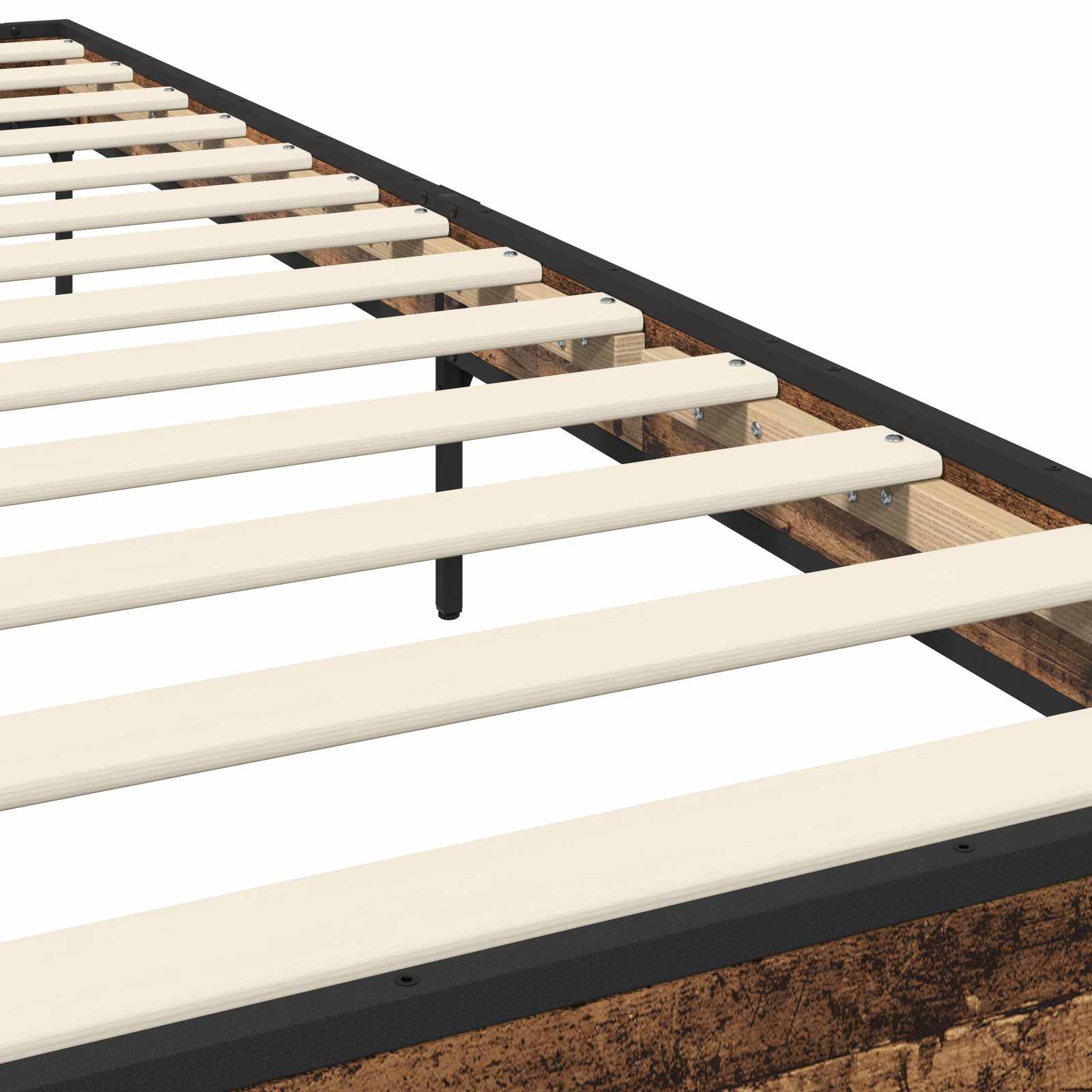 Bedframe Oud hout 80 x 200 cm Bewerkt hout is nu te koop bij PeponiXL, paradijselijk wonen!