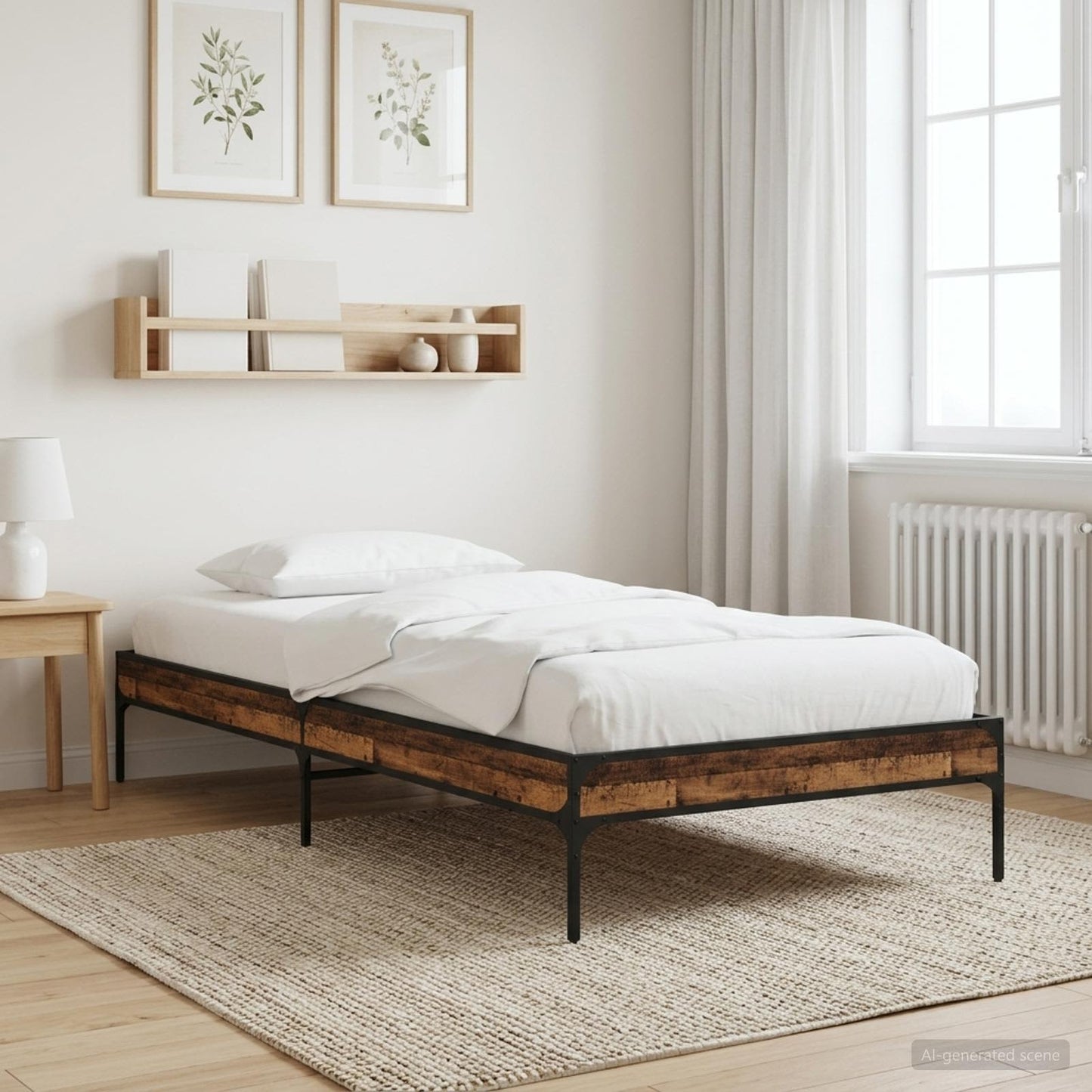 Bedframe Oud hout 80 x 200 cm Bewerkt hout is nu te koop bij PeponiXL, paradijselijk wonen!