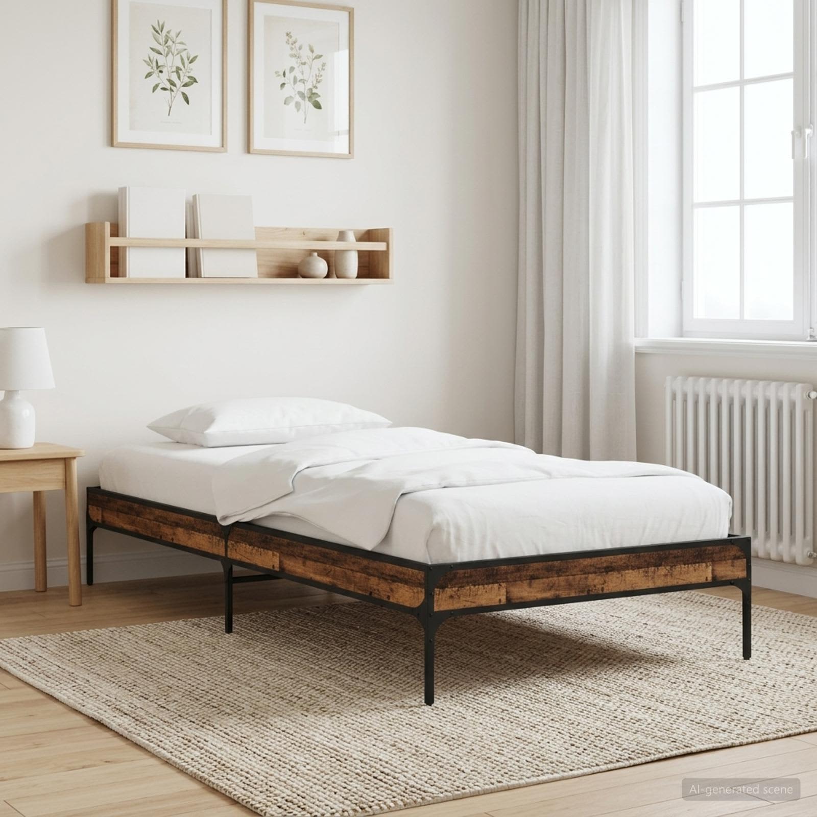 Bedframe Oud hout 80 x 200 cm Bewerkt hout is nu te koop bij PeponiXL, paradijselijk wonen!