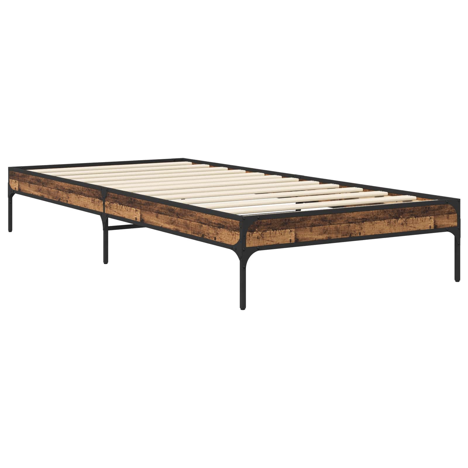 Bedframe Oud hout 80 x 200 cm Bewerkt hout is nu te koop bij PeponiXL, paradijselijk wonen!