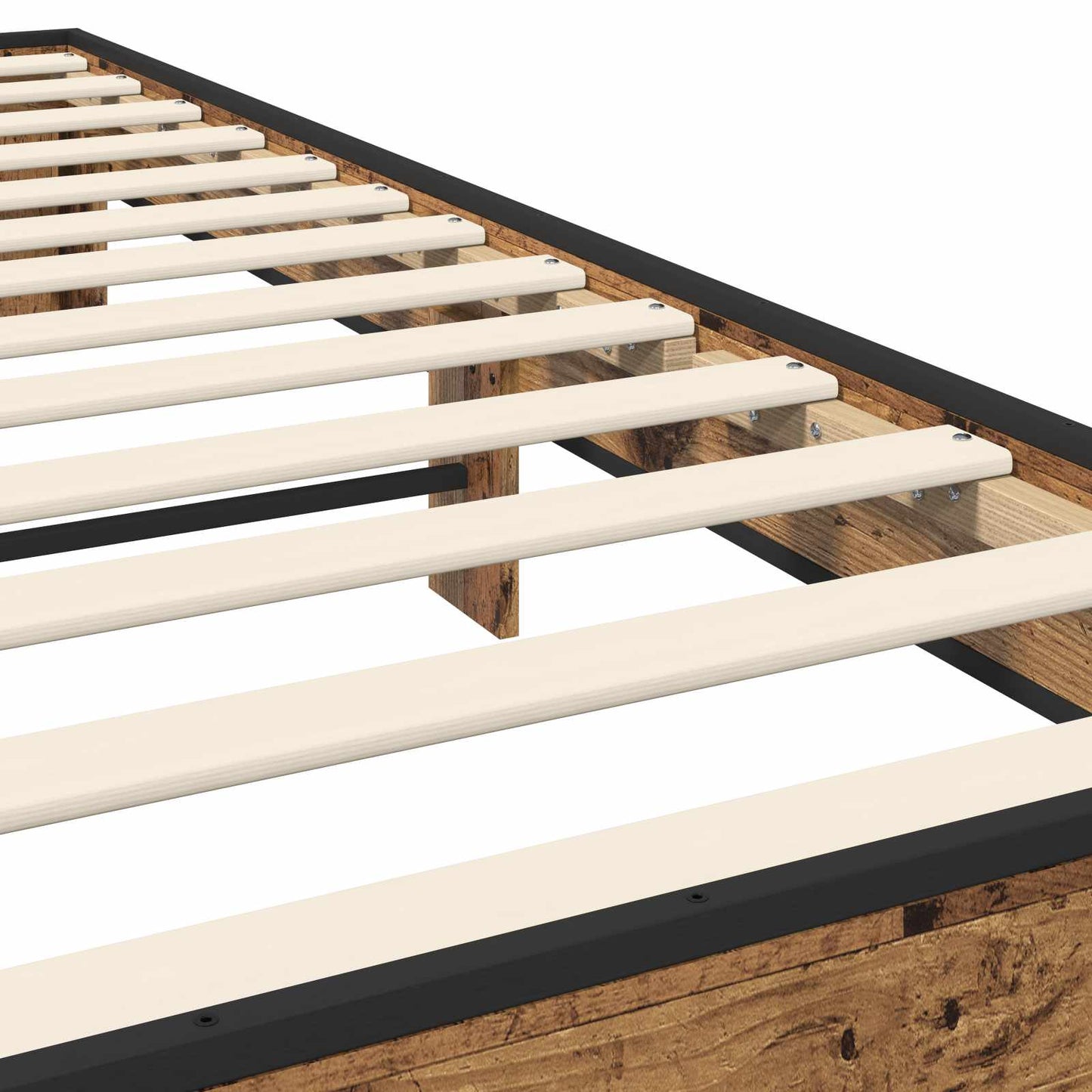 Bedframe Oud hout 80 x 200 cm Bewerkt hout is nu te koop bij PeponiXL, paradijselijk wonen!