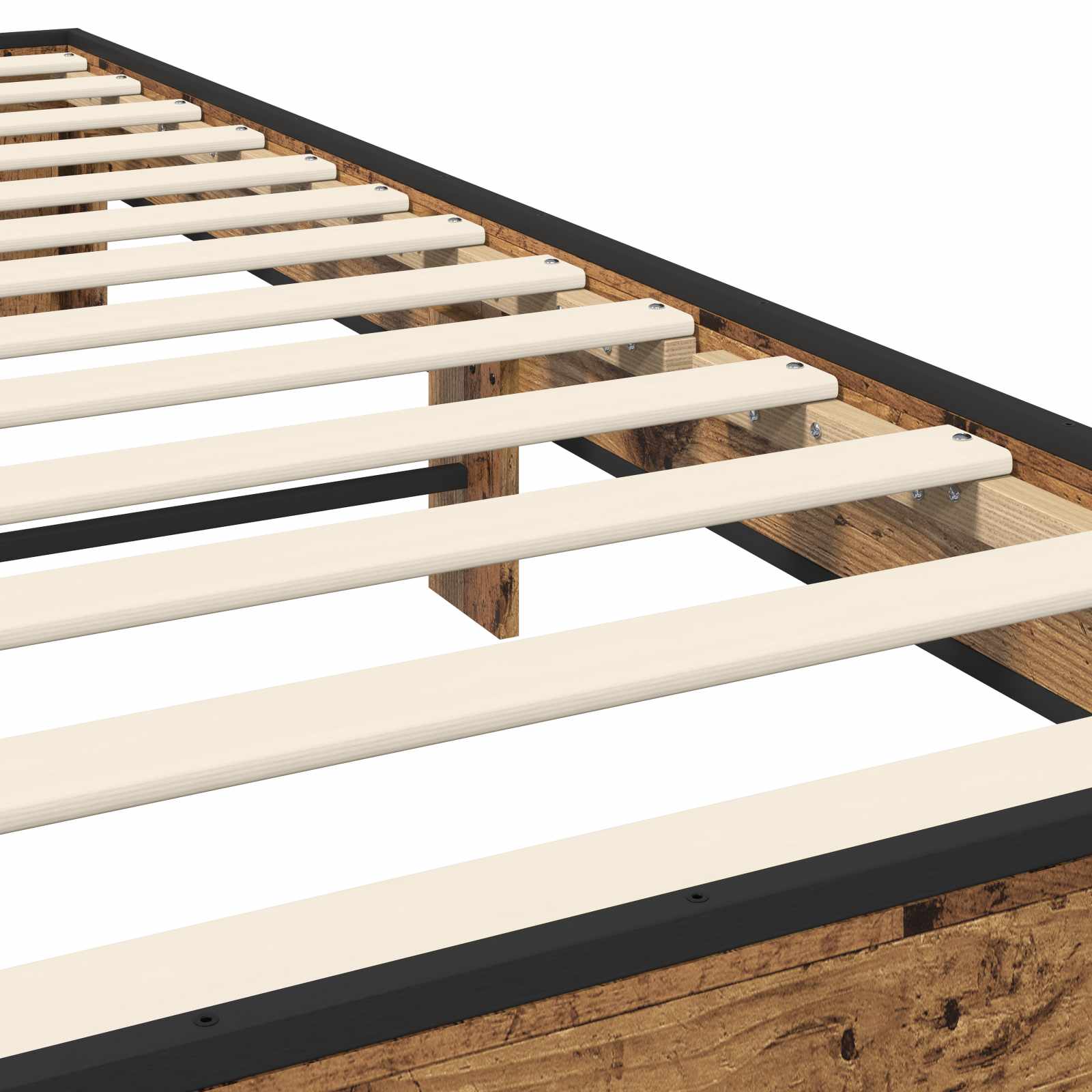 Bedframe Oud hout 80 x 200 cm Bewerkt hout is nu te koop bij PeponiXL, paradijselijk wonen!