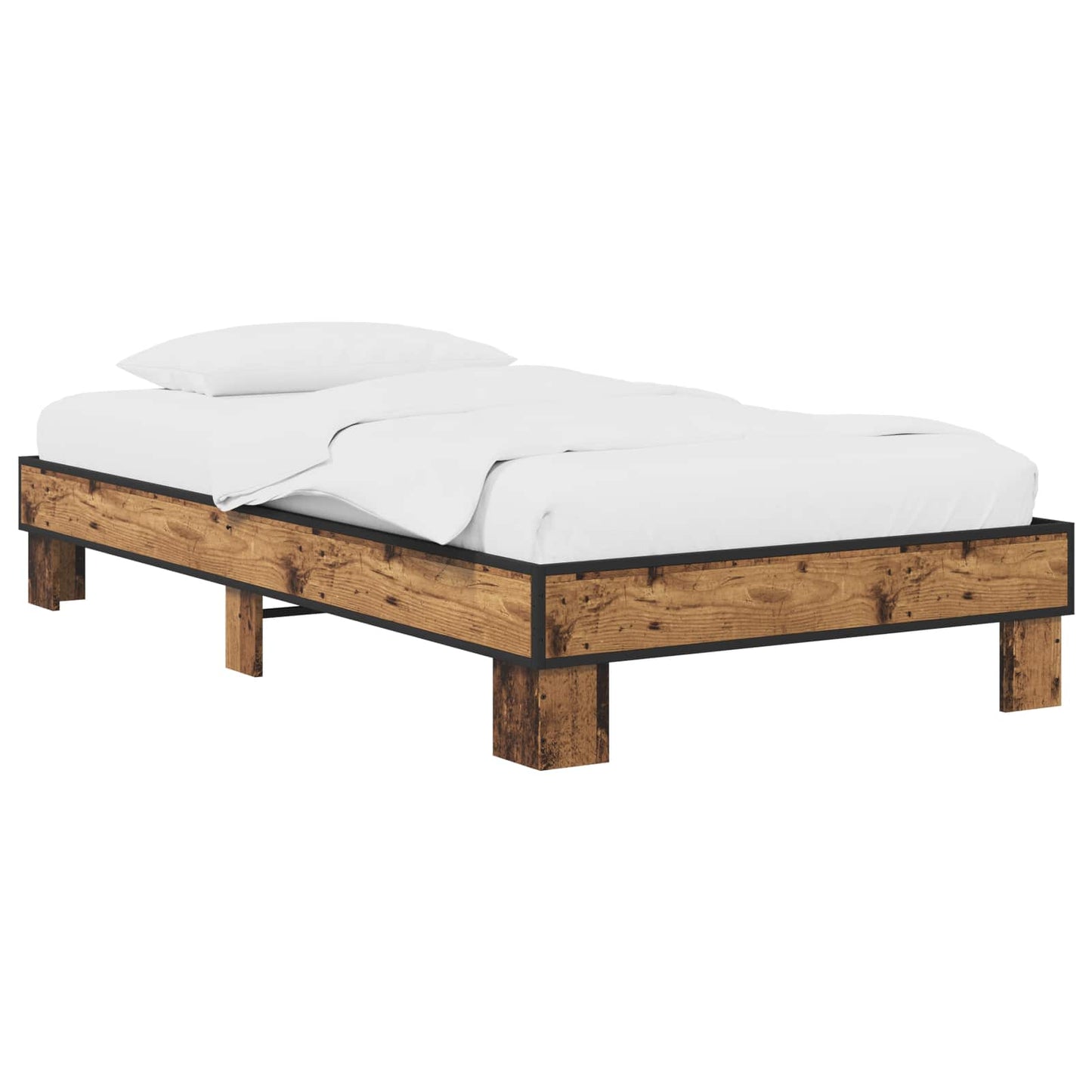 Bedframe Oud hout 80 x 200 cm Bewerkt hout is nu te koop bij PeponiXL, paradijselijk wonen!
