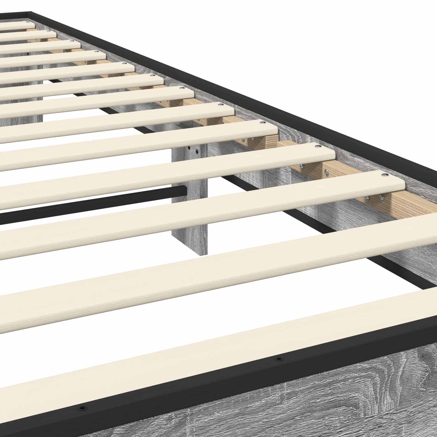 Bedframe Grijs Sonoma 80 x 200 cm Bewerkt hout is nu te koop bij PeponiXL, paradijselijk wonen!