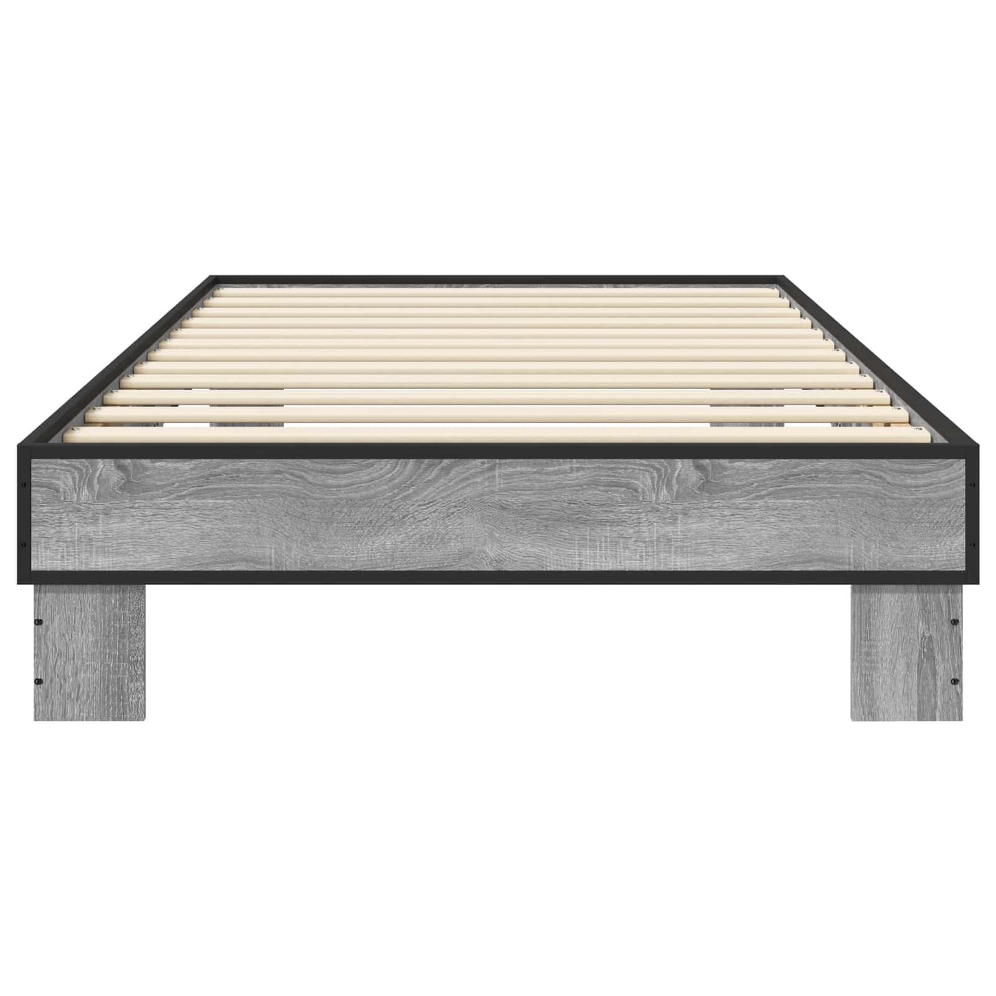 Bedframe Grijs Sonoma 80 x 200 cm Bewerkt hout is nu te koop bij PeponiXL, paradijselijk wonen!