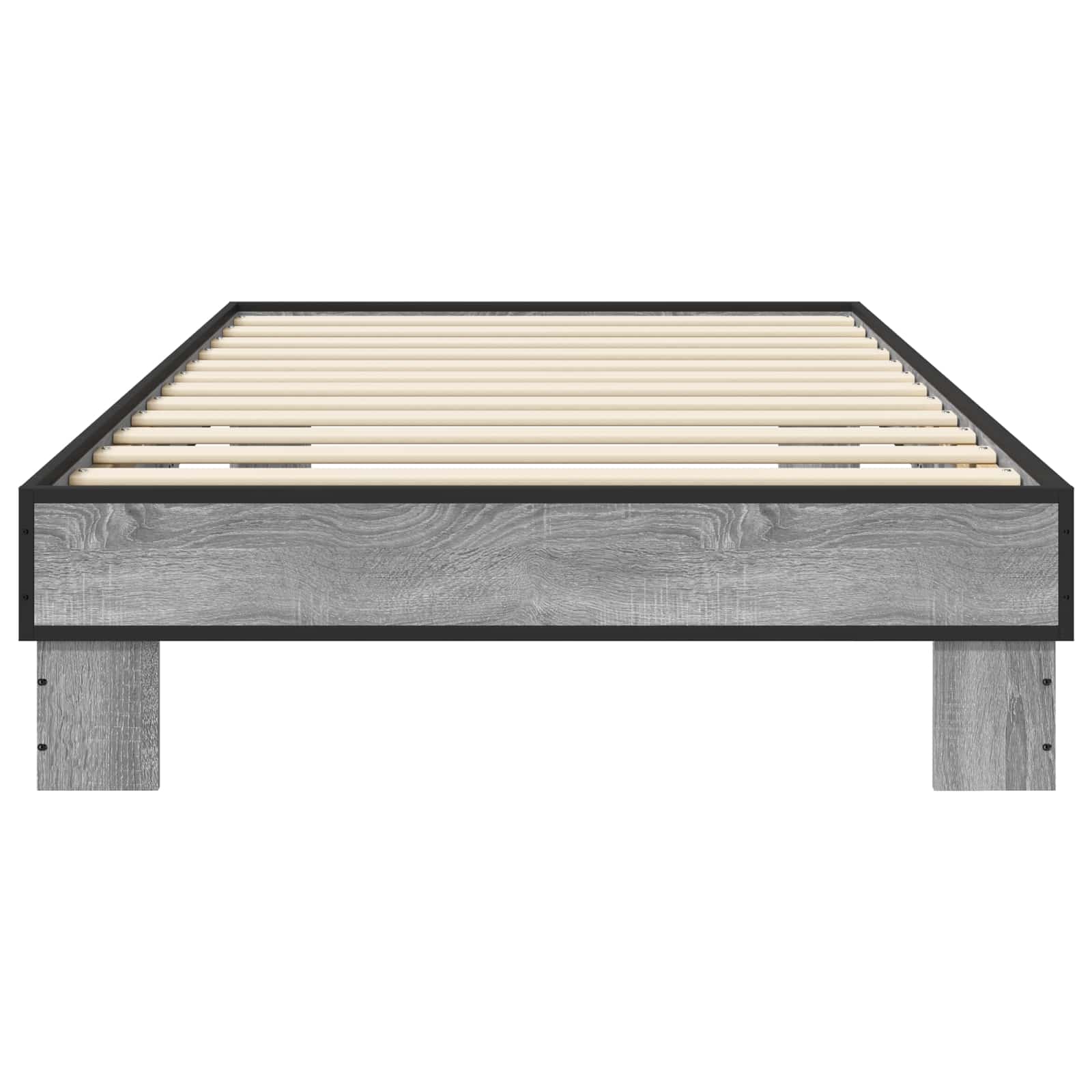 Bedframe Grijs Sonoma 80 x 200 cm Bewerkt hout is nu te koop bij PeponiXL, paradijselijk wonen!