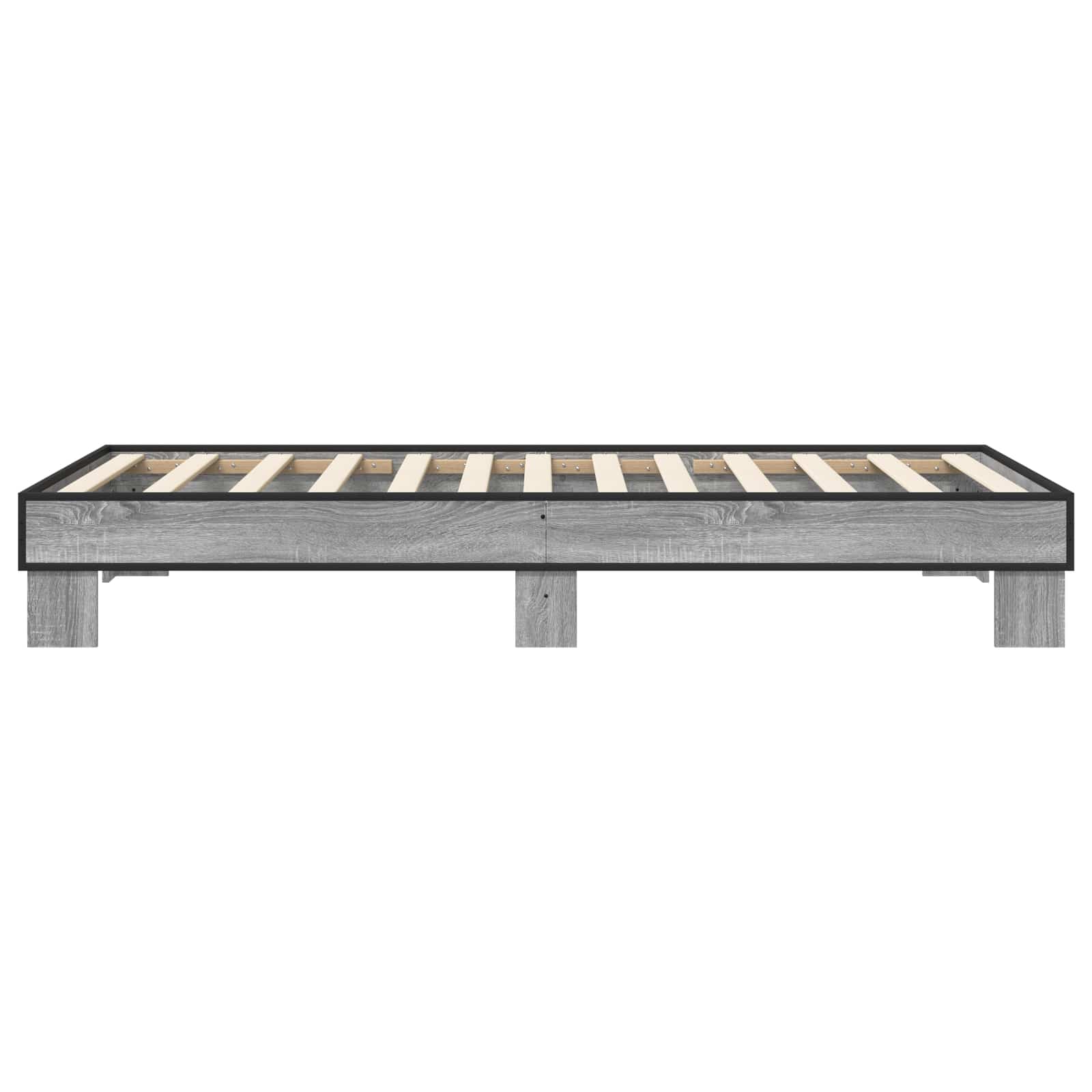 Bedframe Grijs Sonoma 80 x 200 cm Bewerkt hout is nu te koop bij PeponiXL, paradijselijk wonen!