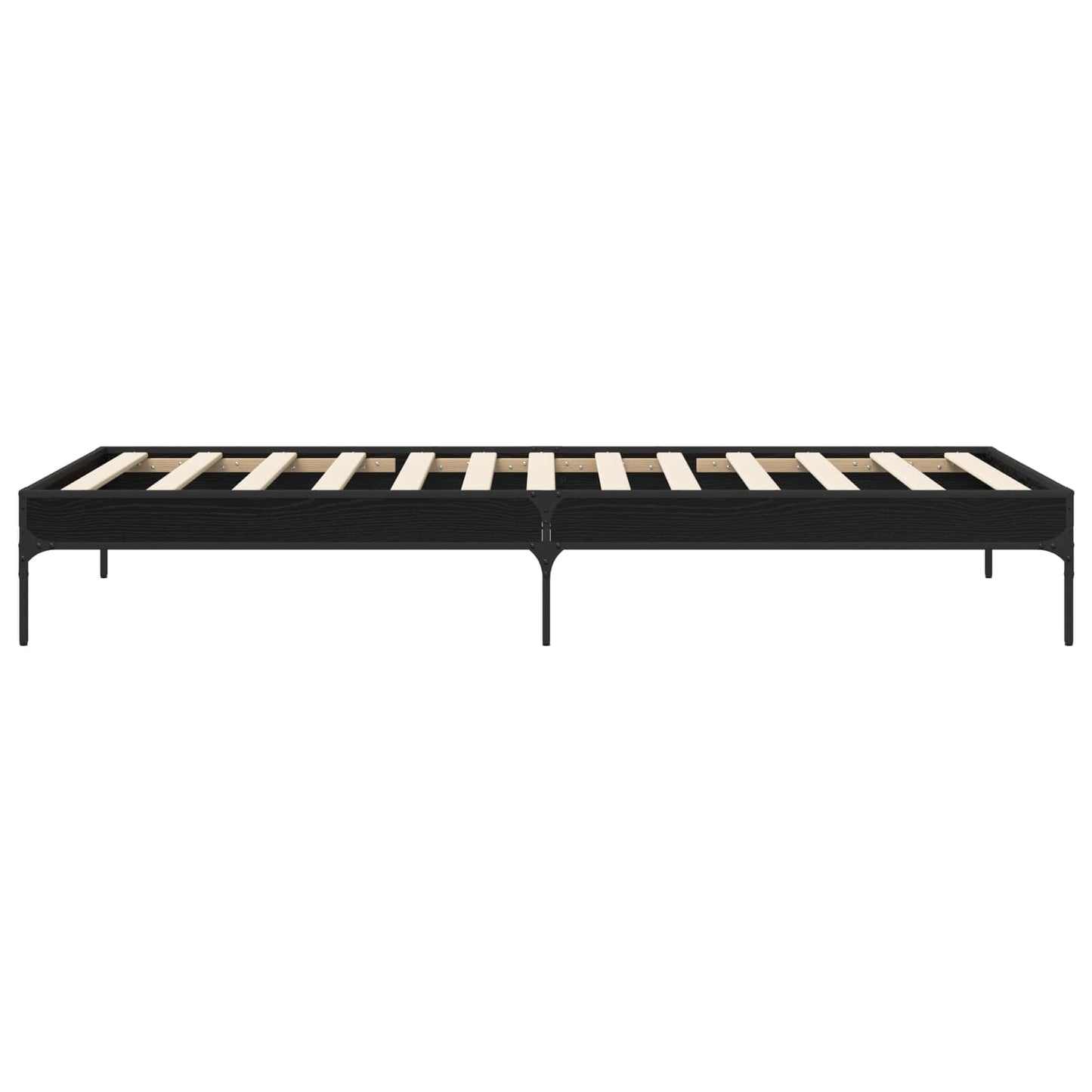 Bedframe Zwart eiken 80 x 200 cm Bewerkt hout is nu te koop bij PeponiXL, paradijselijk wonen!