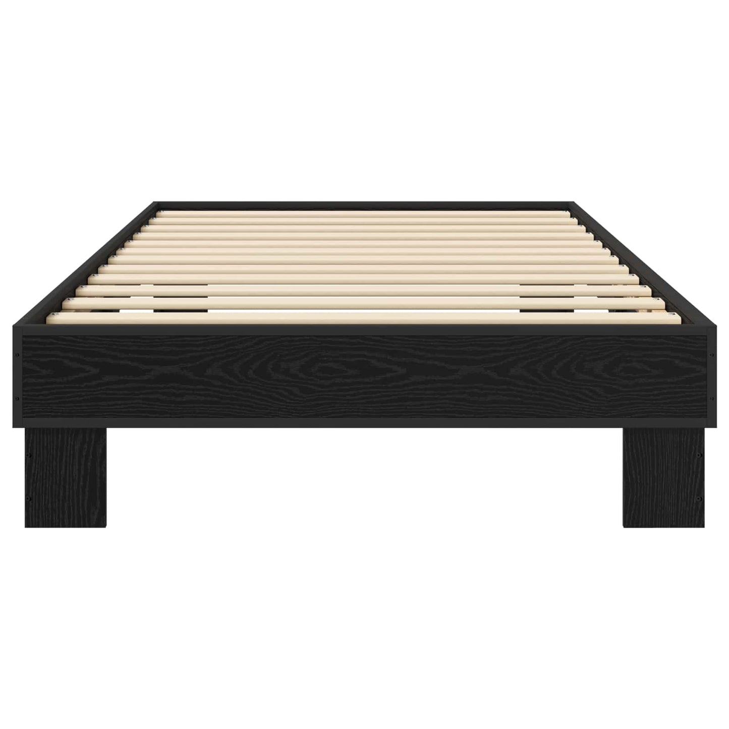 Bedframe Zwart eiken 80 x 200 cm Bewerkt hout is nu te koop bij PeponiXL, paradijselijk wonen!