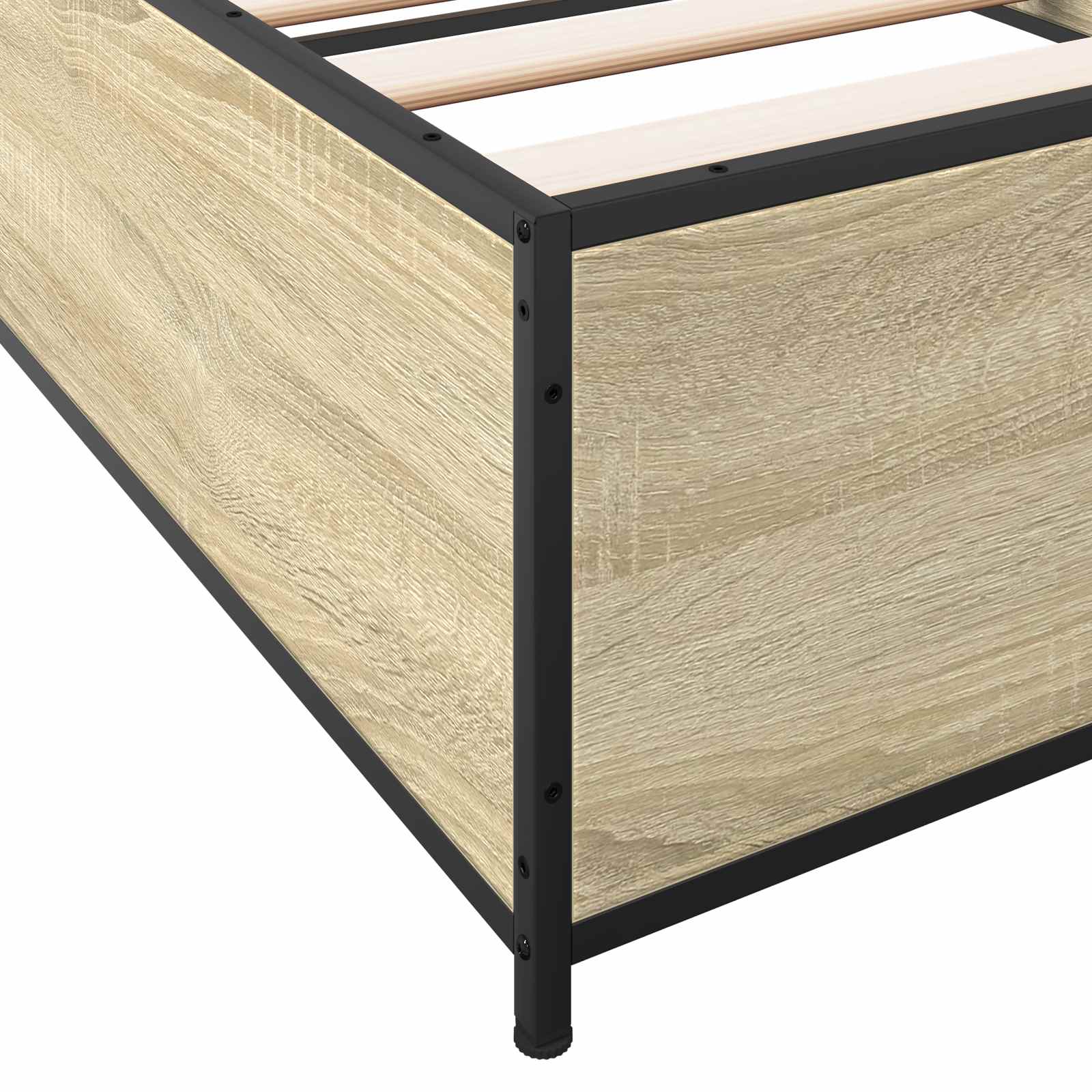Bedframe Sonoma Eiken 80 x 200 cm Bewerkt hout is nu te koop bij PeponiXL, paradijselijk wonen!