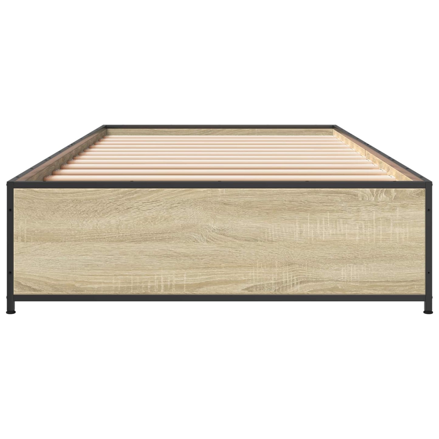 Bedframe Sonoma Eiken 80 x 200 cm Bewerkt hout is nu te koop bij PeponiXL, paradijselijk wonen!