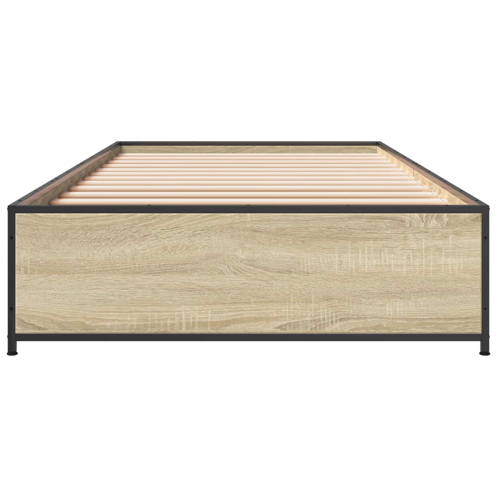 Bedframe Sonoma Eiken 80 x 200 cm Bewerkt hout is nu te koop bij PeponiXL, paradijselijk wonen!