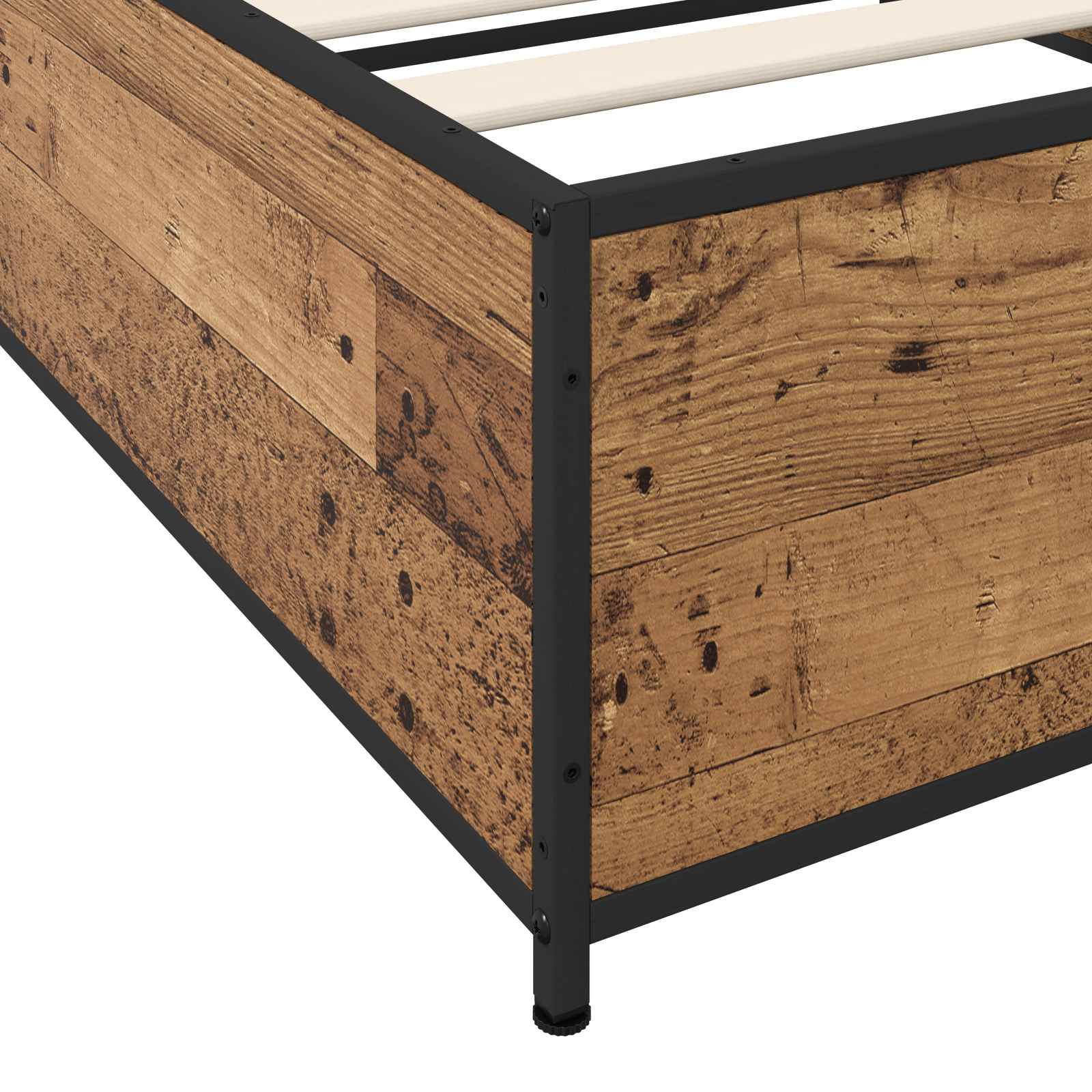 Bedframe Oud hout 80 x 200 cm Bewerkt hout is nu te koop bij PeponiXL, paradijselijk wonen!