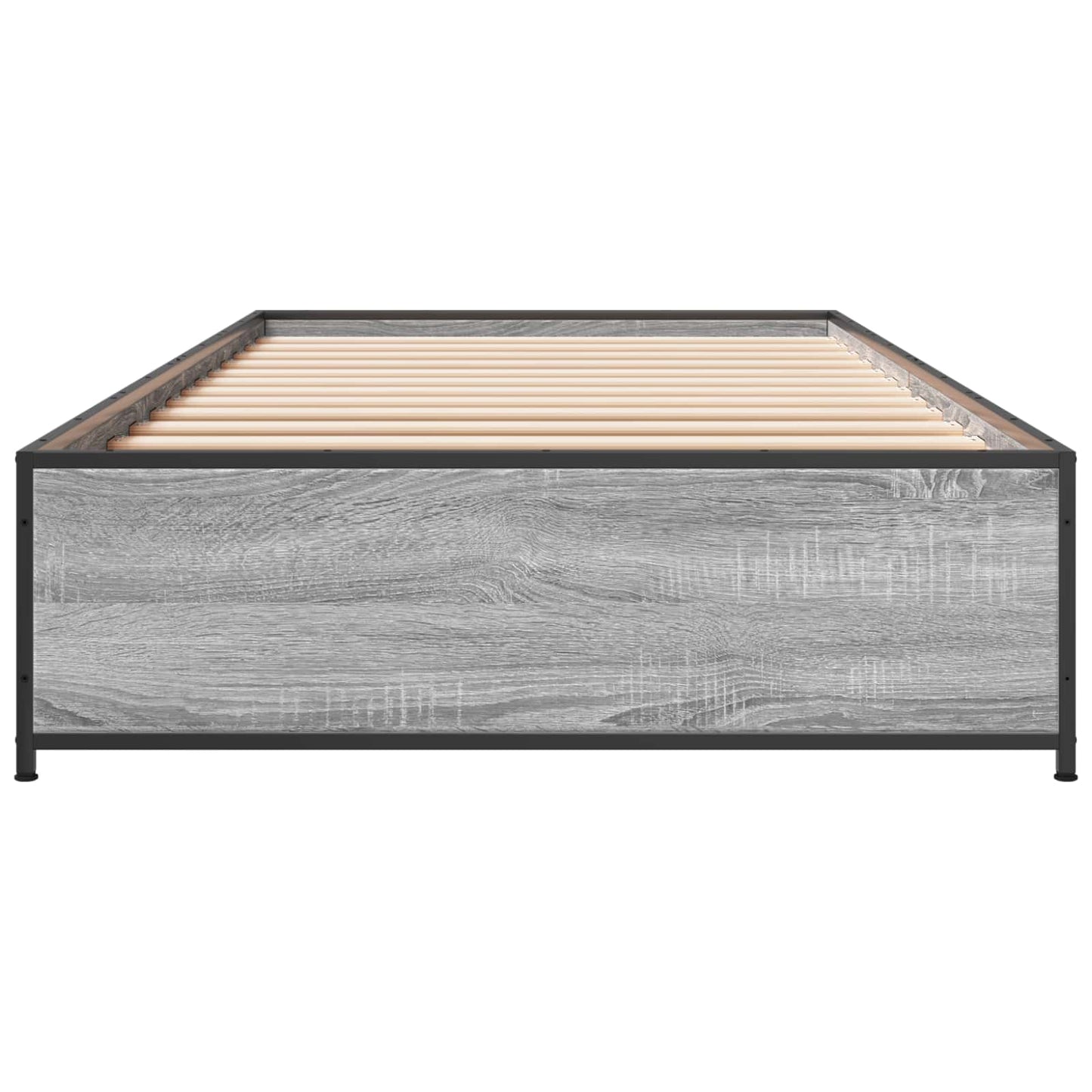 Bedframe Grijs Sonoma 80 x 200 cm Bewerkt hout is nu te koop bij PeponiXL, paradijselijk wonen!