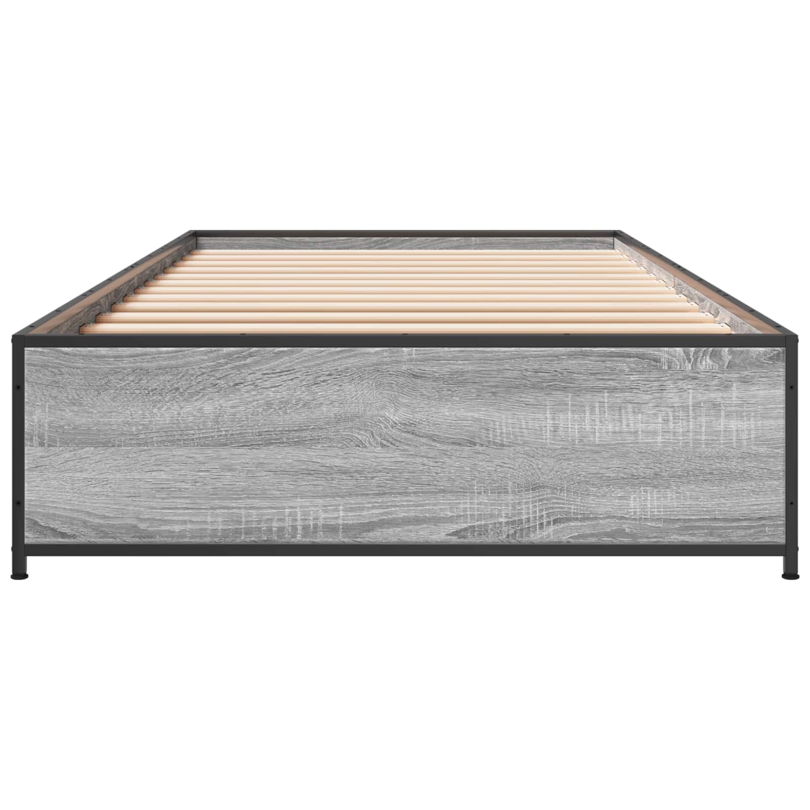 Bedframe Grijs Sonoma 80 x 200 cm Bewerkt hout is nu te koop bij PeponiXL, paradijselijk wonen!