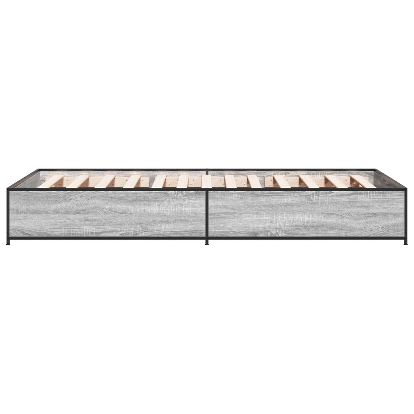 Bedframe Grijs Sonoma 80 x 200 cm Bewerkt hout is nu te koop bij PeponiXL, paradijselijk wonen!