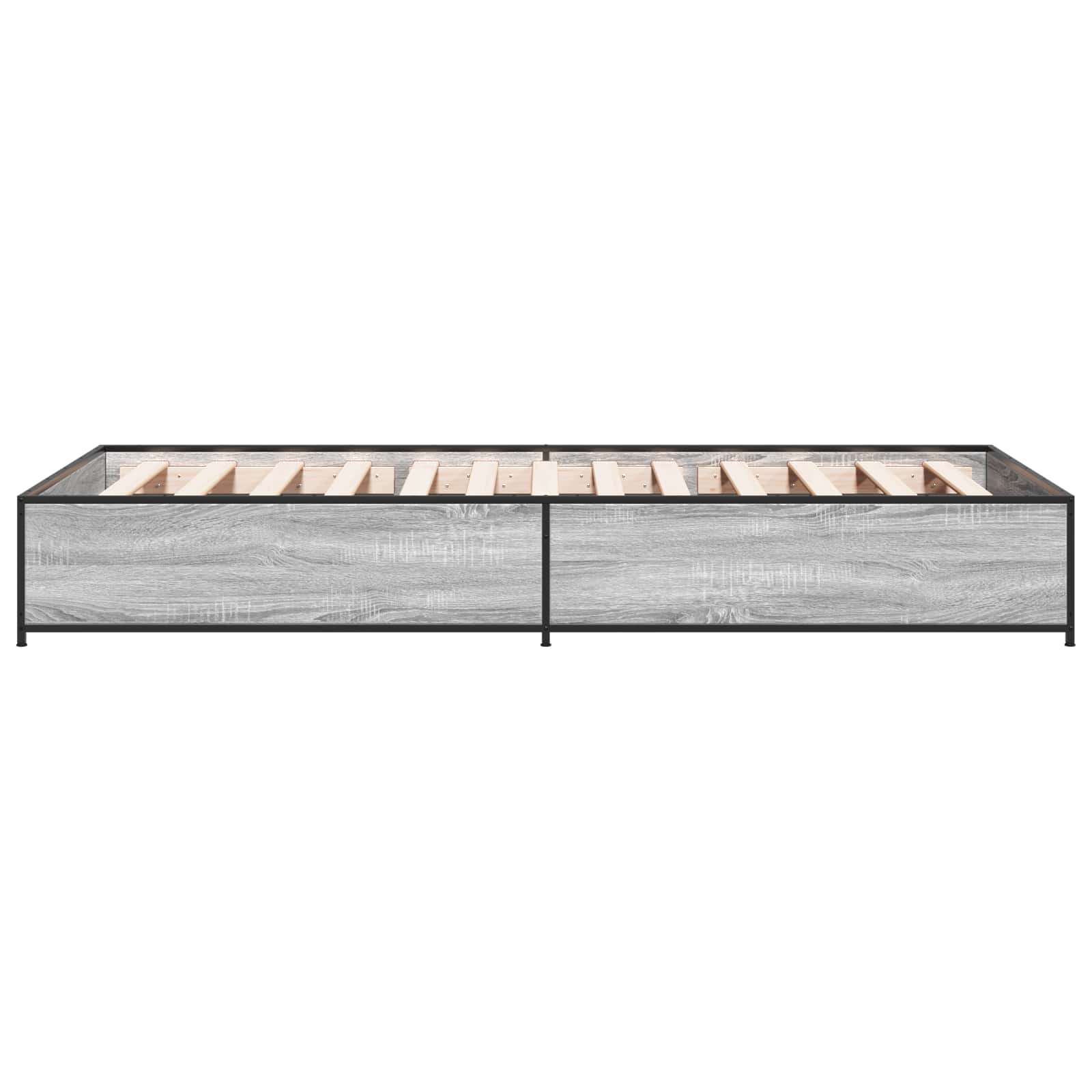 Bedframe Grijs Sonoma 80 x 200 cm Bewerkt hout is nu te koop bij PeponiXL, paradijselijk wonen!