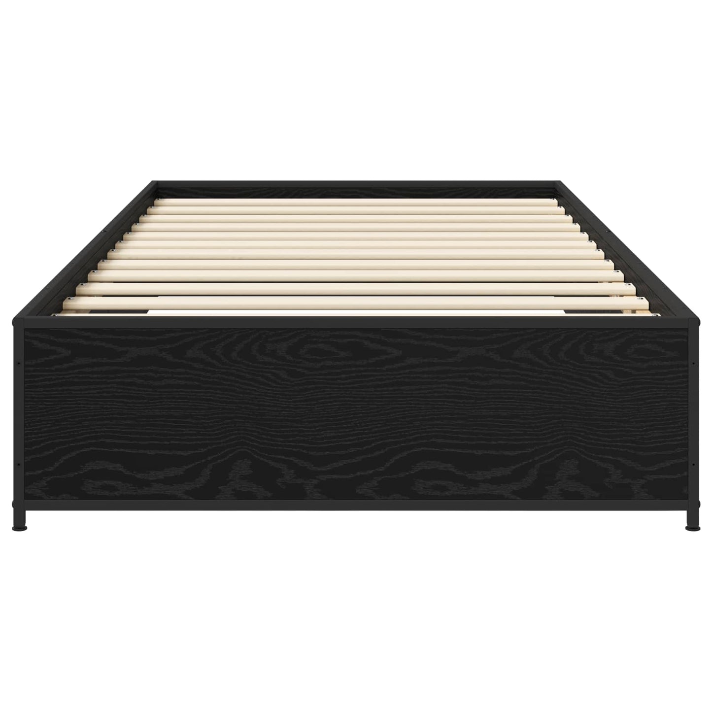 Bedframe Zwart eiken 80 x 200 cm Bewerkt hout is nu te koop bij PeponiXL, paradijselijk wonen!