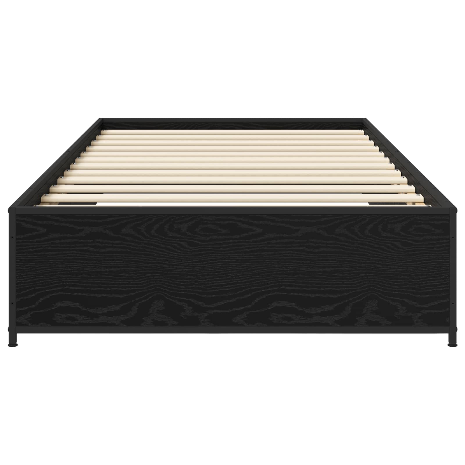 Bedframe Zwart eiken 80 x 200 cm Bewerkt hout is nu te koop bij PeponiXL, paradijselijk wonen!