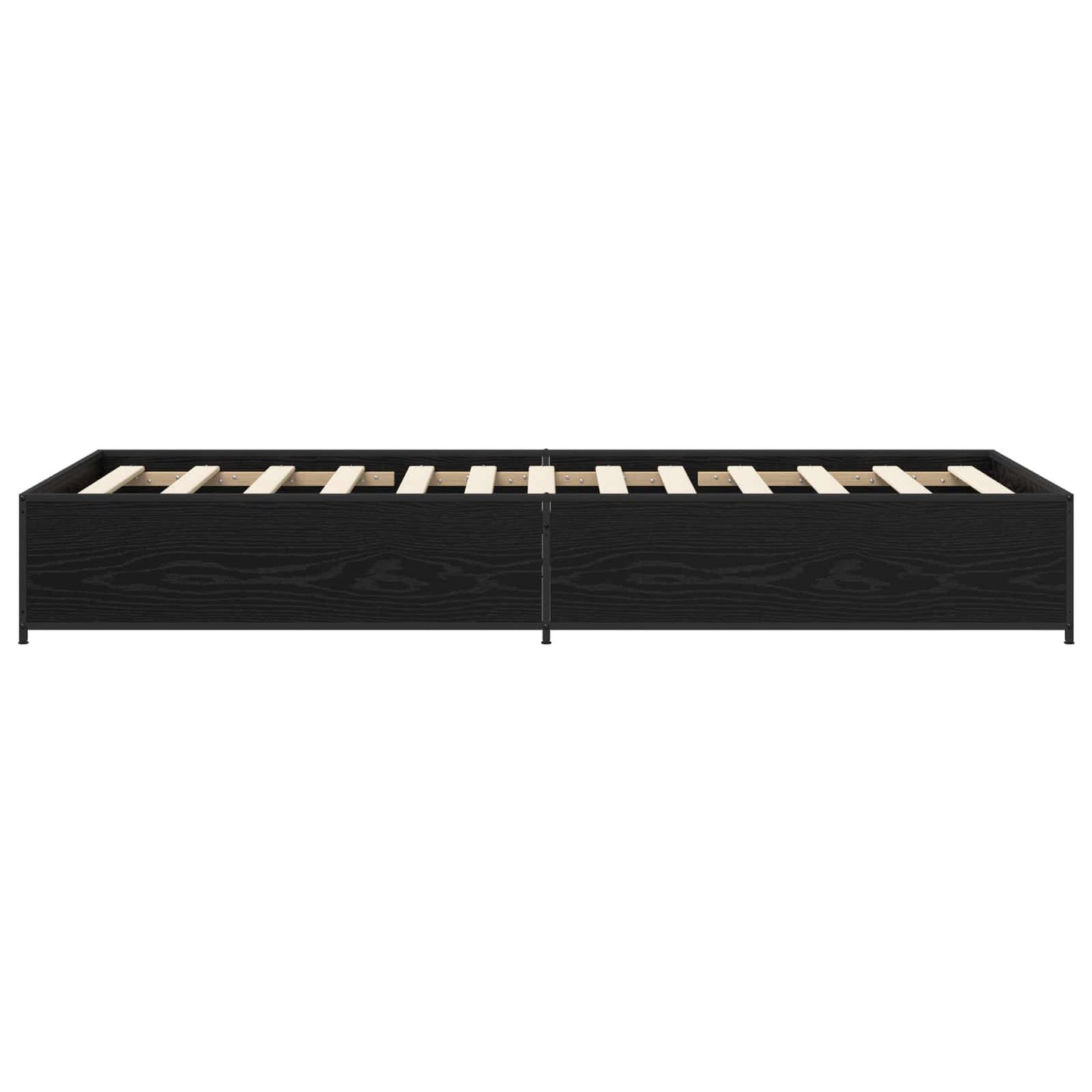 Bedframe Zwart eiken 80 x 200 cm Bewerkt hout is nu te koop bij PeponiXL, paradijselijk wonen!