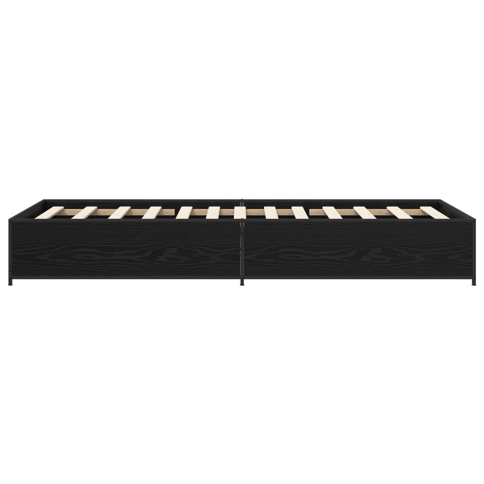 Bedframe Zwart eiken 80 x 200 cm Bewerkt hout is nu te koop bij PeponiXL, paradijselijk wonen!