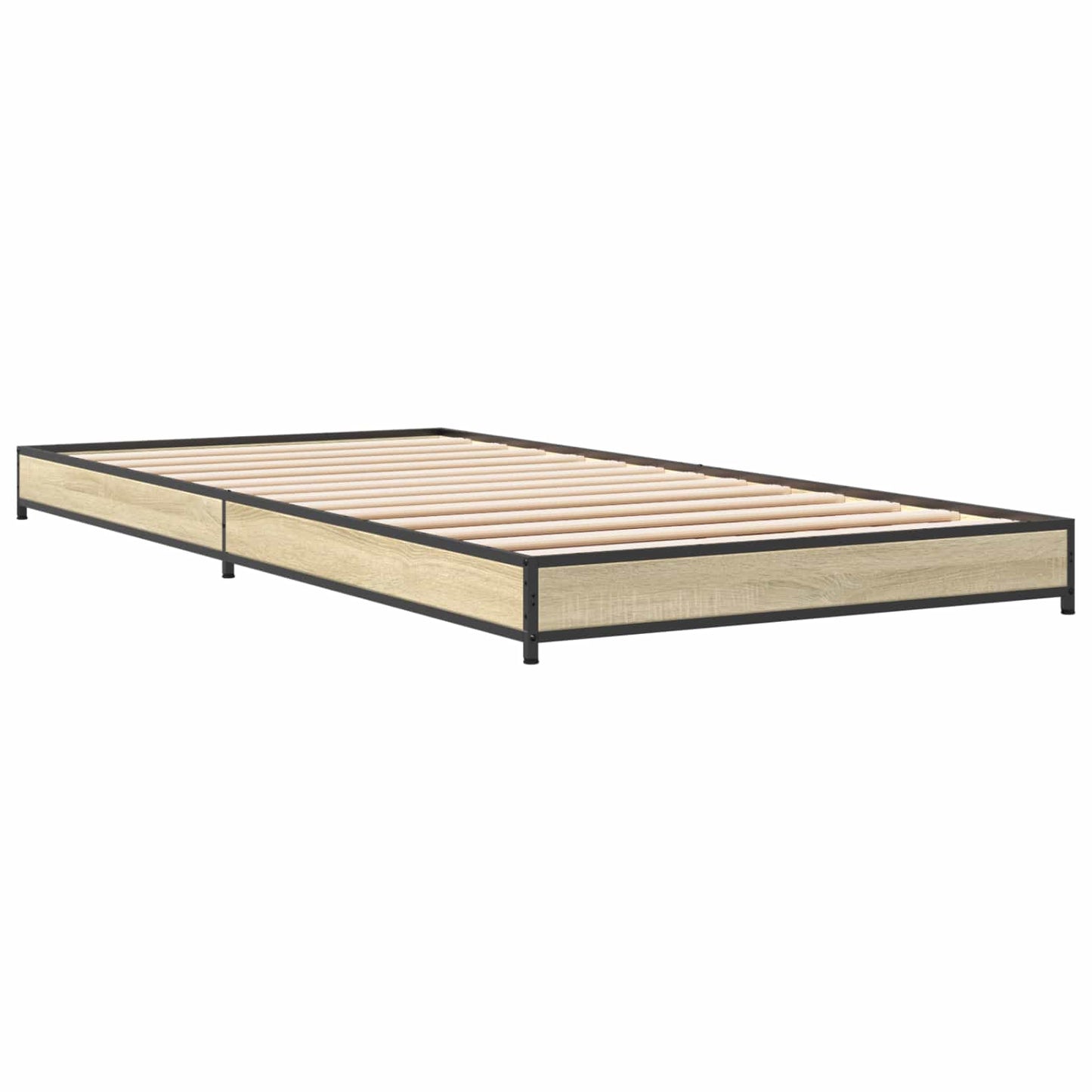 Bedframe Sonoma Eiken 80 x 200 cm Bewerkt hout is nu te koop bij PeponiXL, paradijselijk wonen!