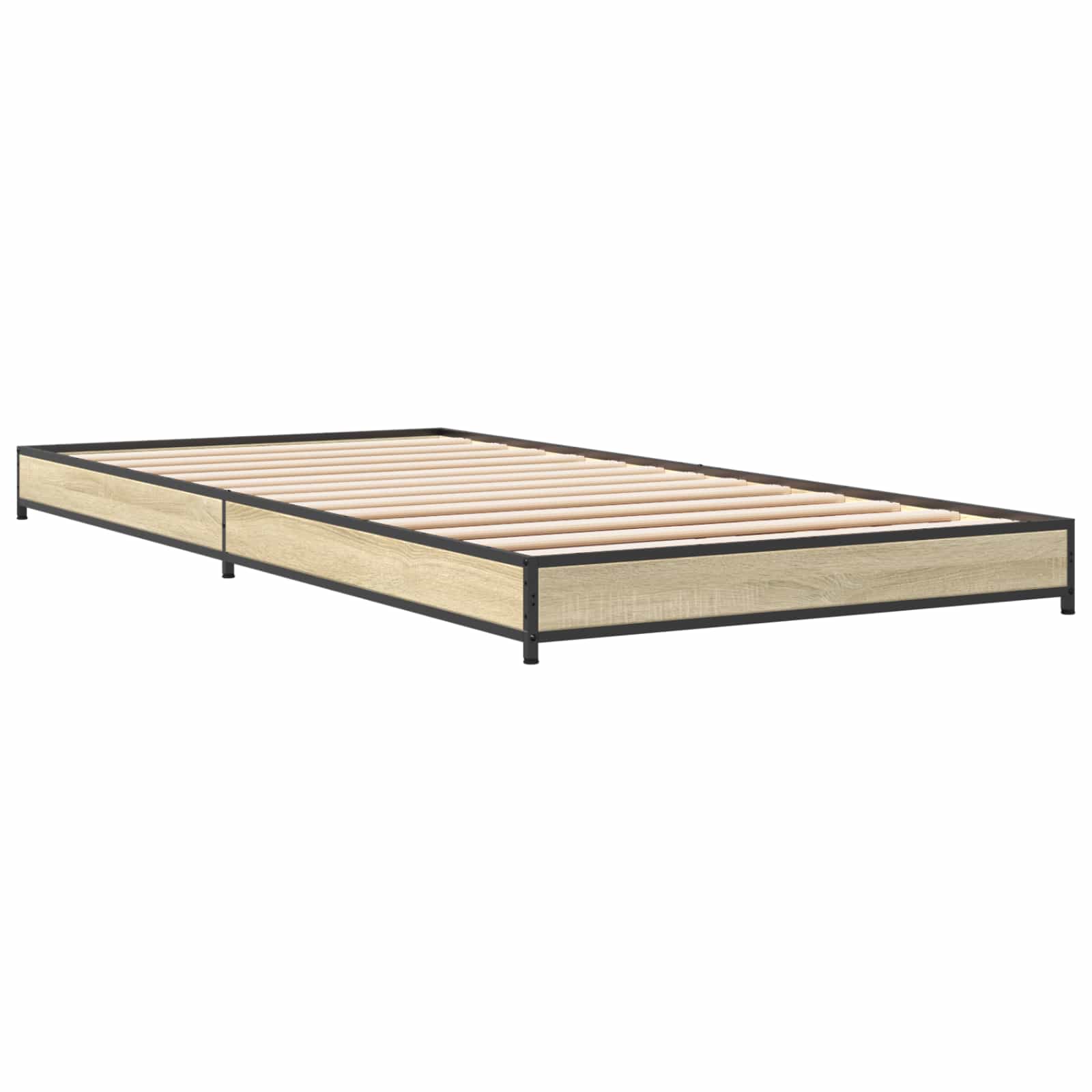 Bedframe Sonoma Eiken 80 x 200 cm Bewerkt hout is nu te koop bij PeponiXL, paradijselijk wonen!