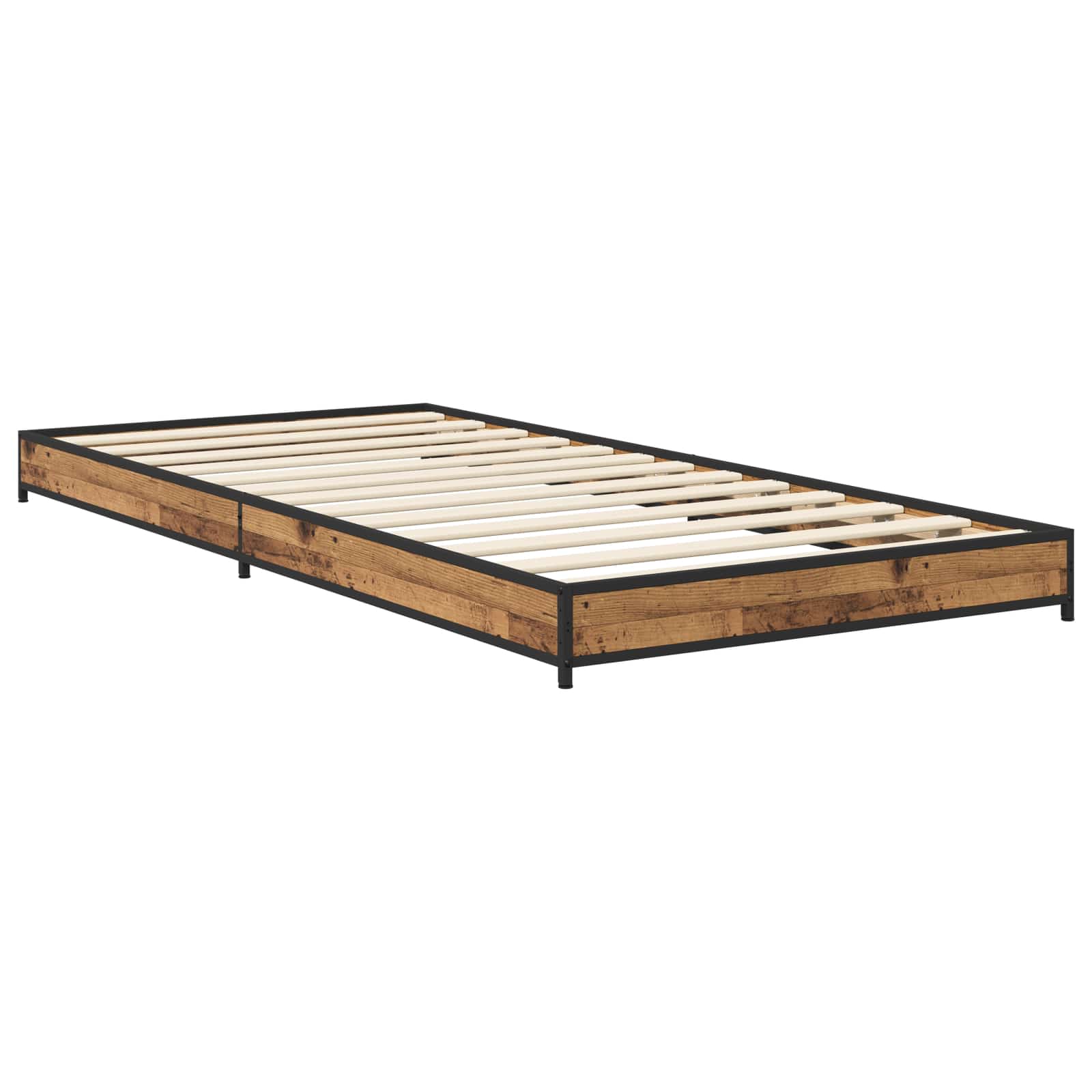 Bedframe Oud hout 80 x 200 cm Bewerkt hout is nu te koop bij PeponiXL, paradijselijk wonen!