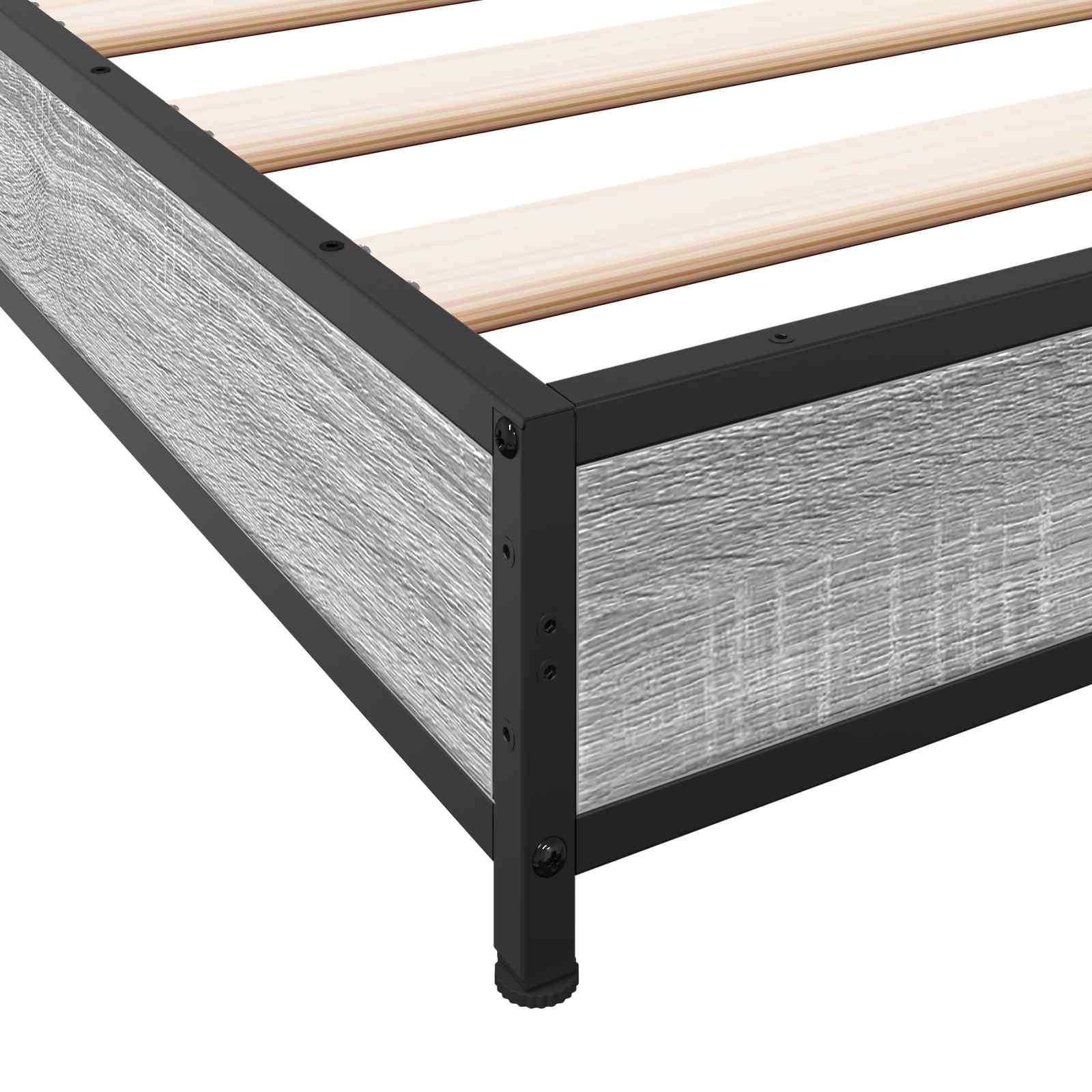 Bedframe Grijs Sonoma 80 x 200 cm Bewerkt hout is nu te koop bij PeponiXL, paradijselijk wonen!