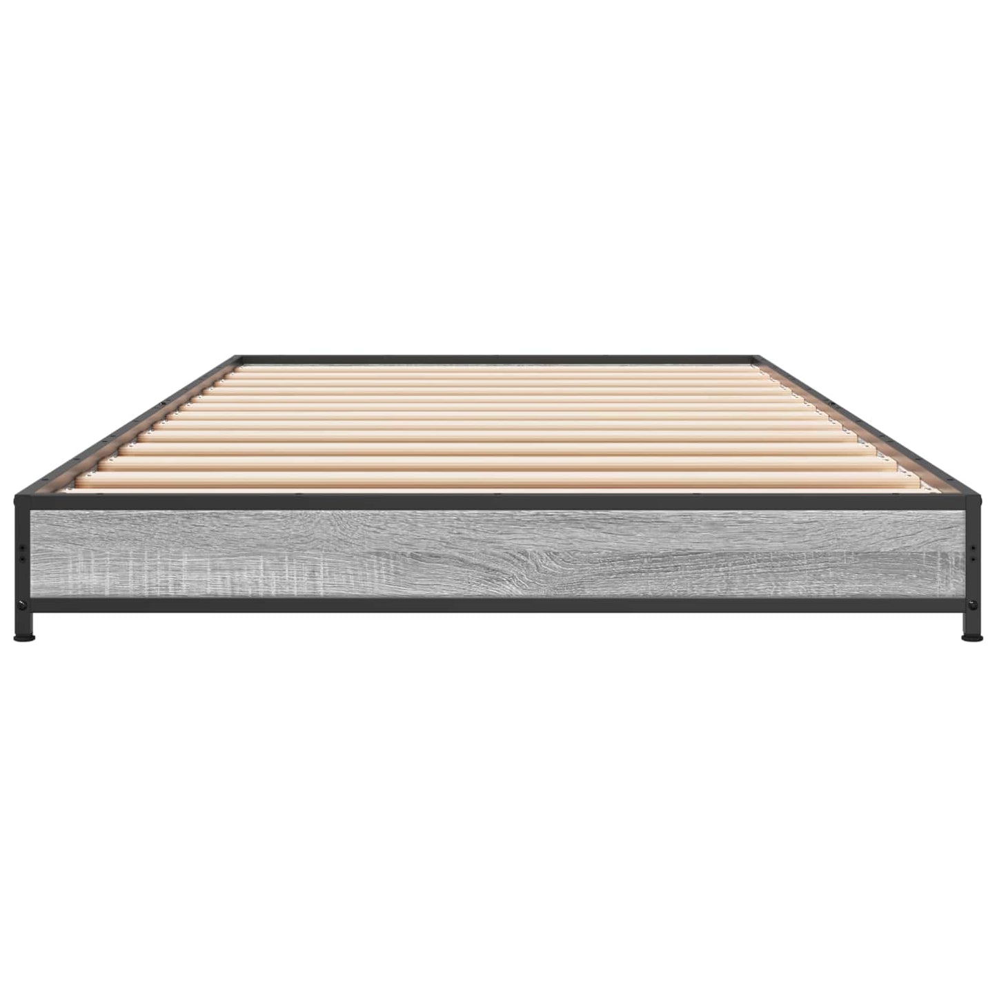 Bedframe Grijs Sonoma 80 x 200 cm Bewerkt hout is nu te koop bij PeponiXL, paradijselijk wonen!