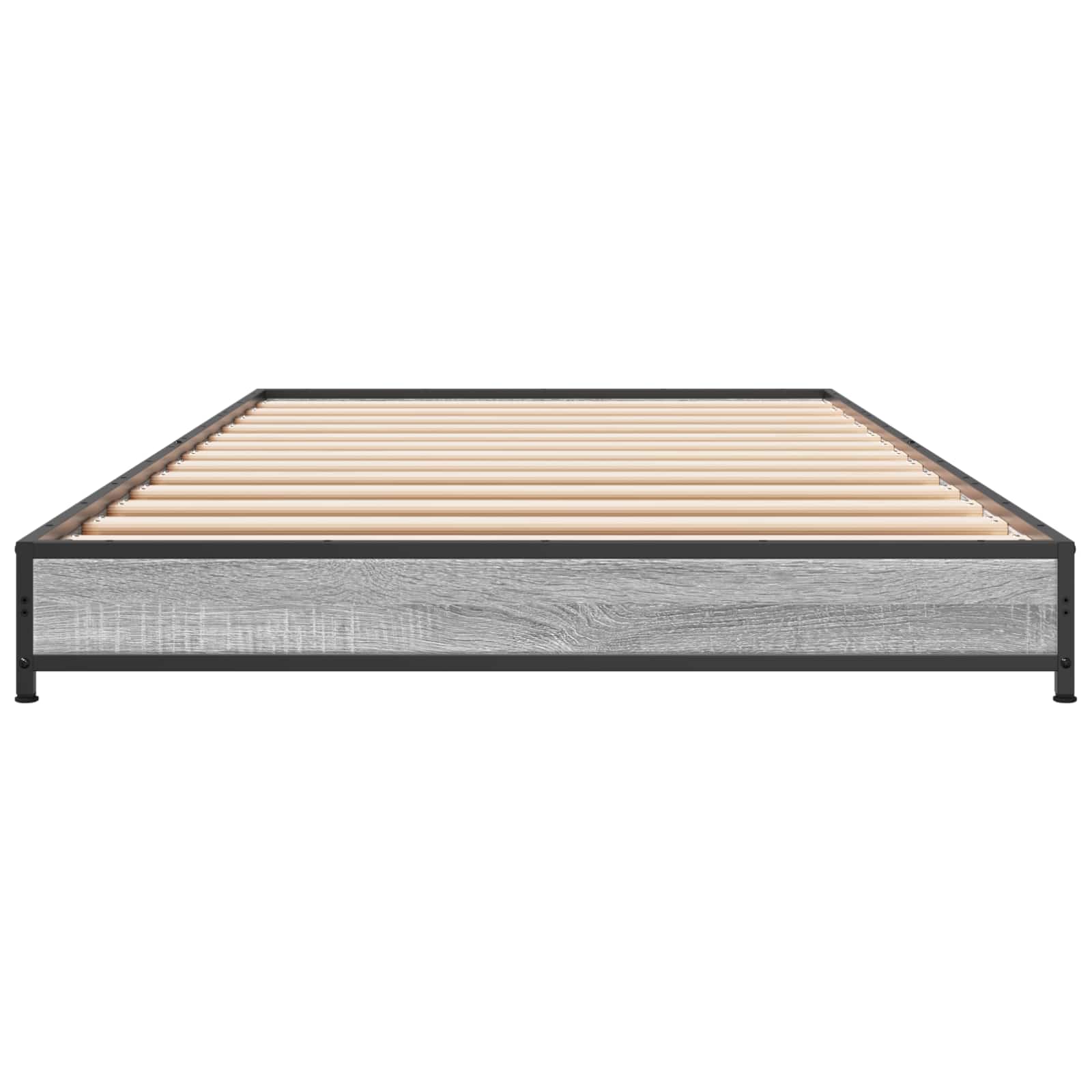 Bedframe Grijs Sonoma 80 x 200 cm Bewerkt hout is nu te koop bij PeponiXL, paradijselijk wonen!