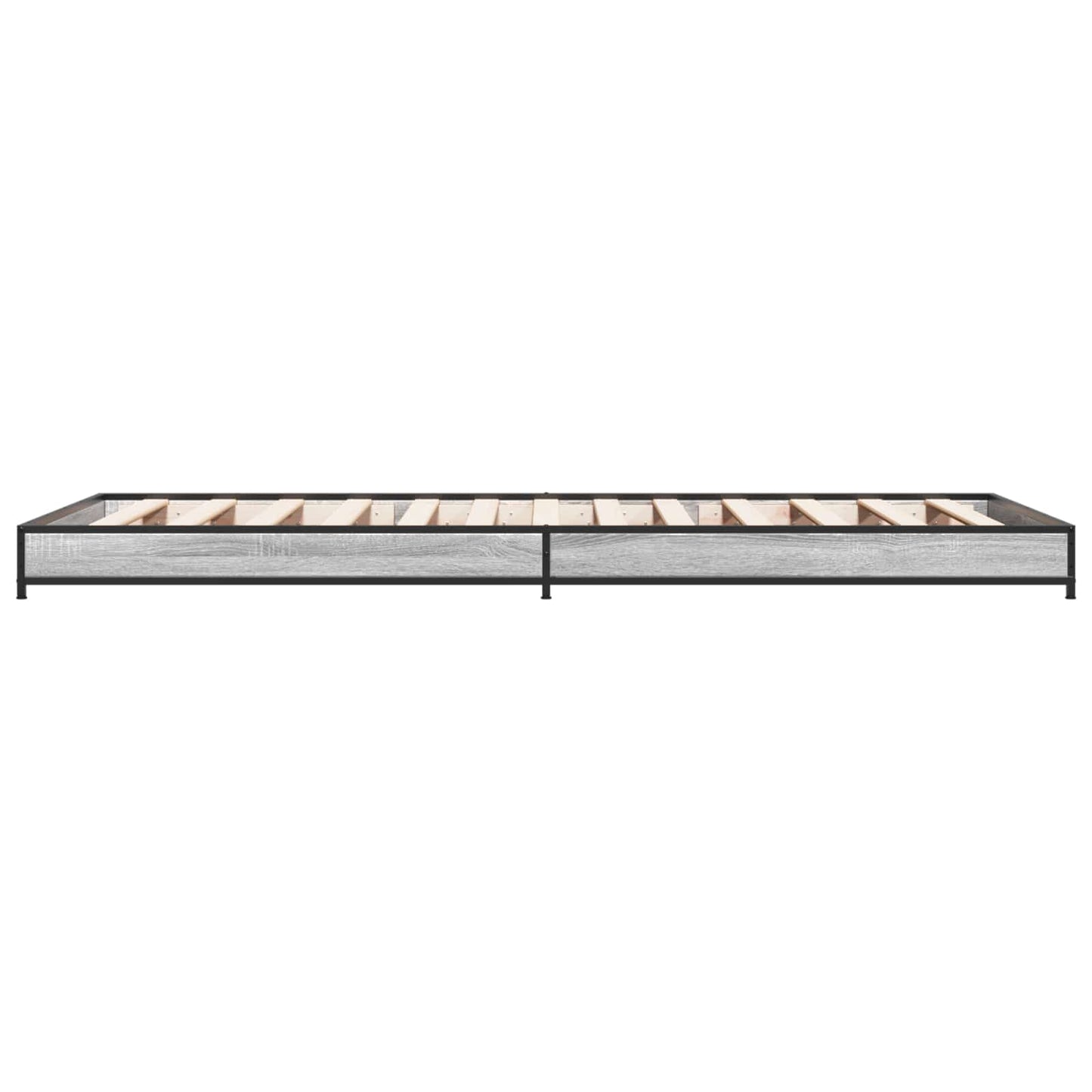 Bedframe Grijs Sonoma 80 x 200 cm Bewerkt hout is nu te koop bij PeponiXL, paradijselijk wonen!